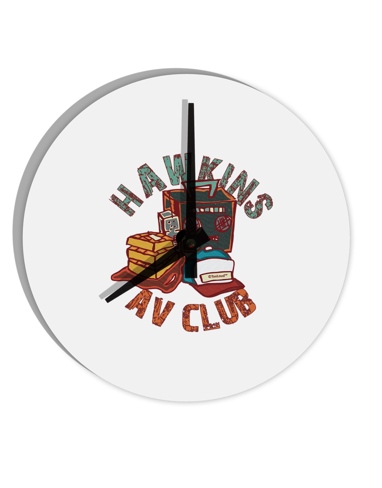 TooLoud Hawkins AV Club 10 Inch Round Wall Clock-Wall Clock-TooLoud-Davson Sales