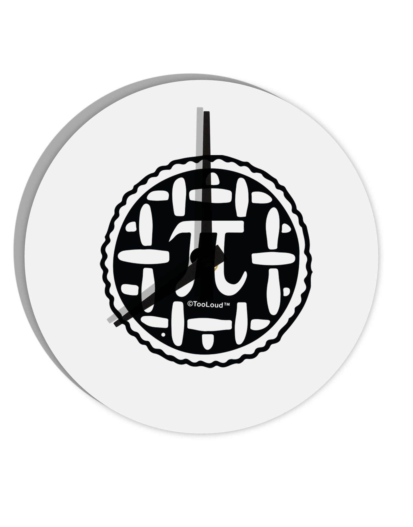 TooLoud Pi Pie 10 Inch Round Wall Clock-Wall Clock-TooLoud-Davson Sales