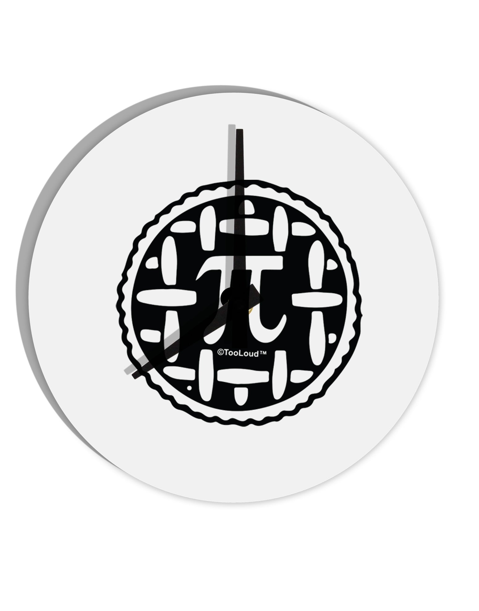 TooLoud Pi Pie 10 Inch Round Wall Clock-Wall Clock-TooLoud-Davson Sales