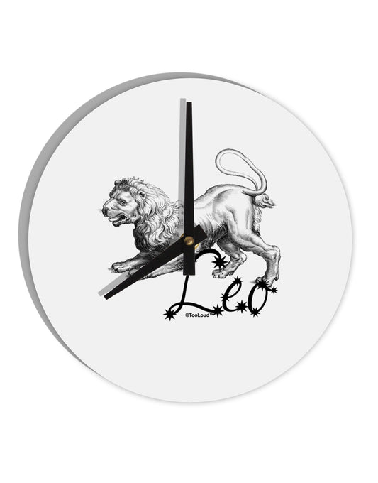 Leo Illustration 10 InchRound Wall Clock-Wall Clock-TooLoud-White-Davson Sales
