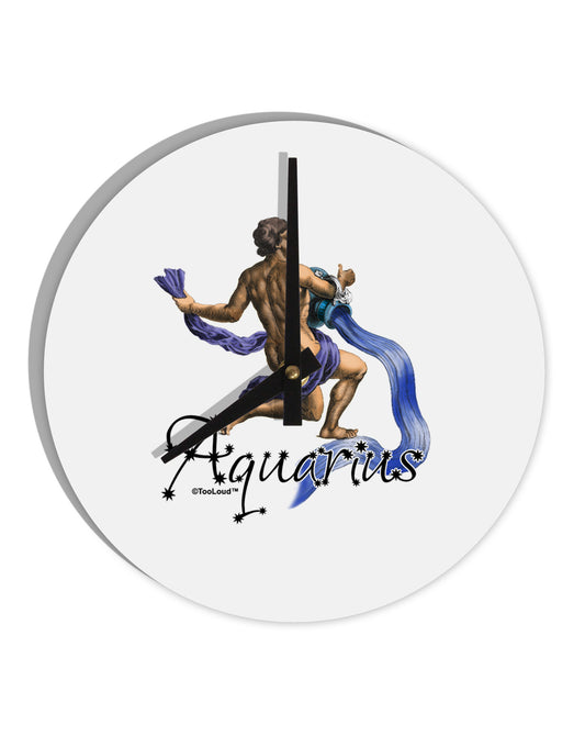 Aquarius Color Illustration 10 InchRound Wall Clock-Wall Clock-TooLoud-White-Davson Sales