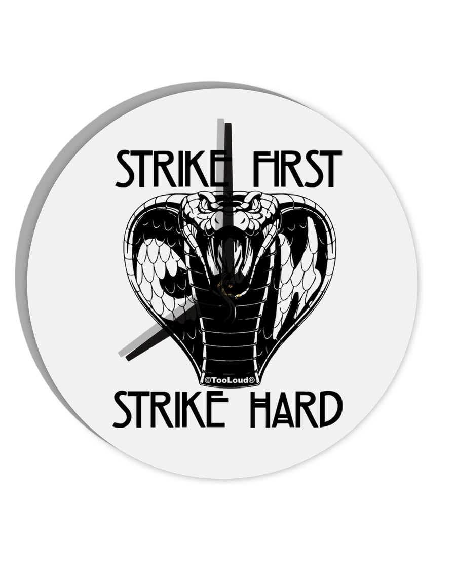 TooLoud Strike First Strike Hard Cobra 10 Inch Round Wall Clock-Wall Clock-TooLoud-Davson Sales