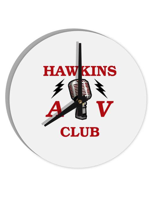 Hawkins AV Club 10 InchRound Wall Clock by TooLoud-Wall Clock-TooLoud-White-Davson Sales