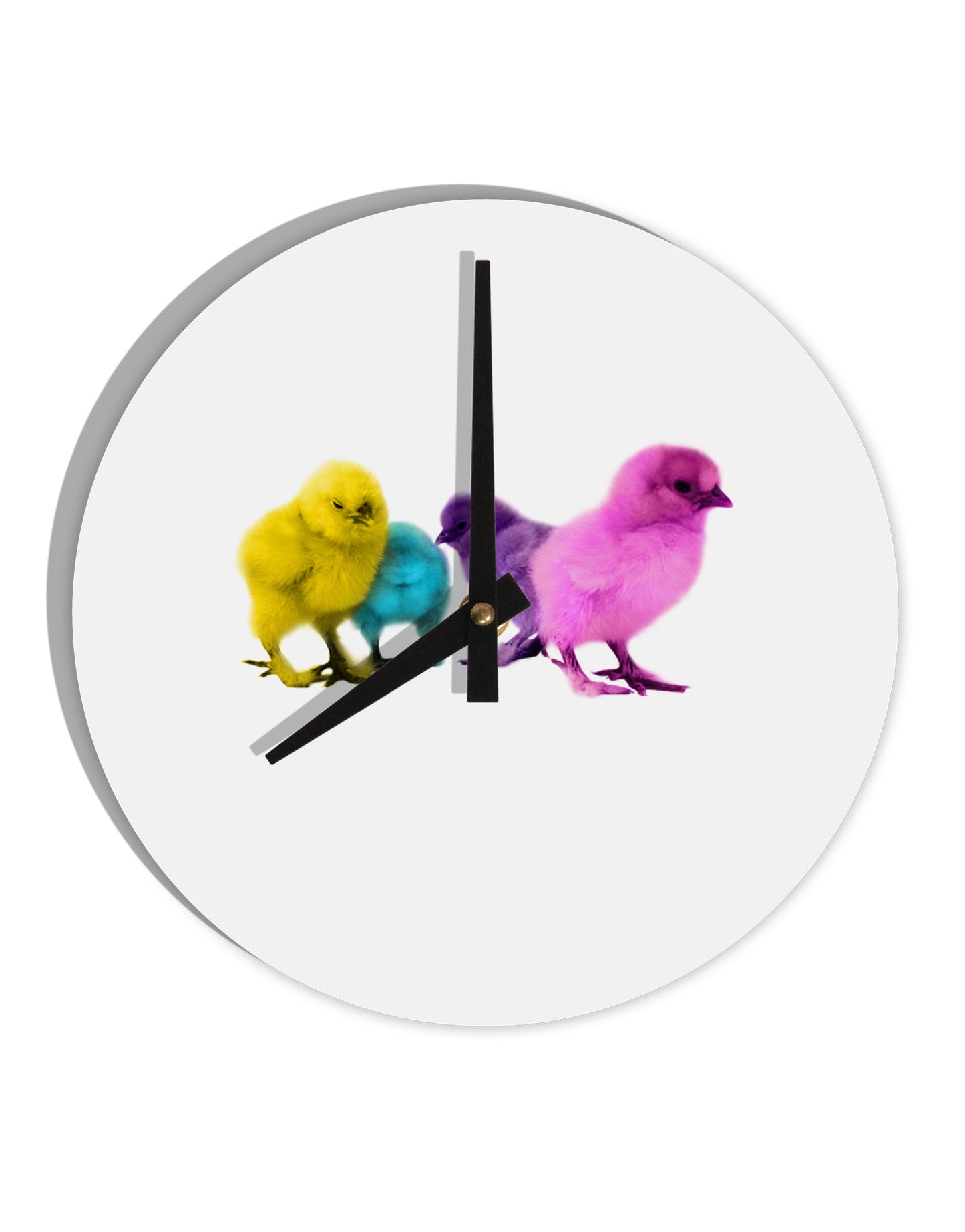 Real Life Peepers 10 InchRound Wall Clock-Wall Clock-TooLoud-White-Davson Sales