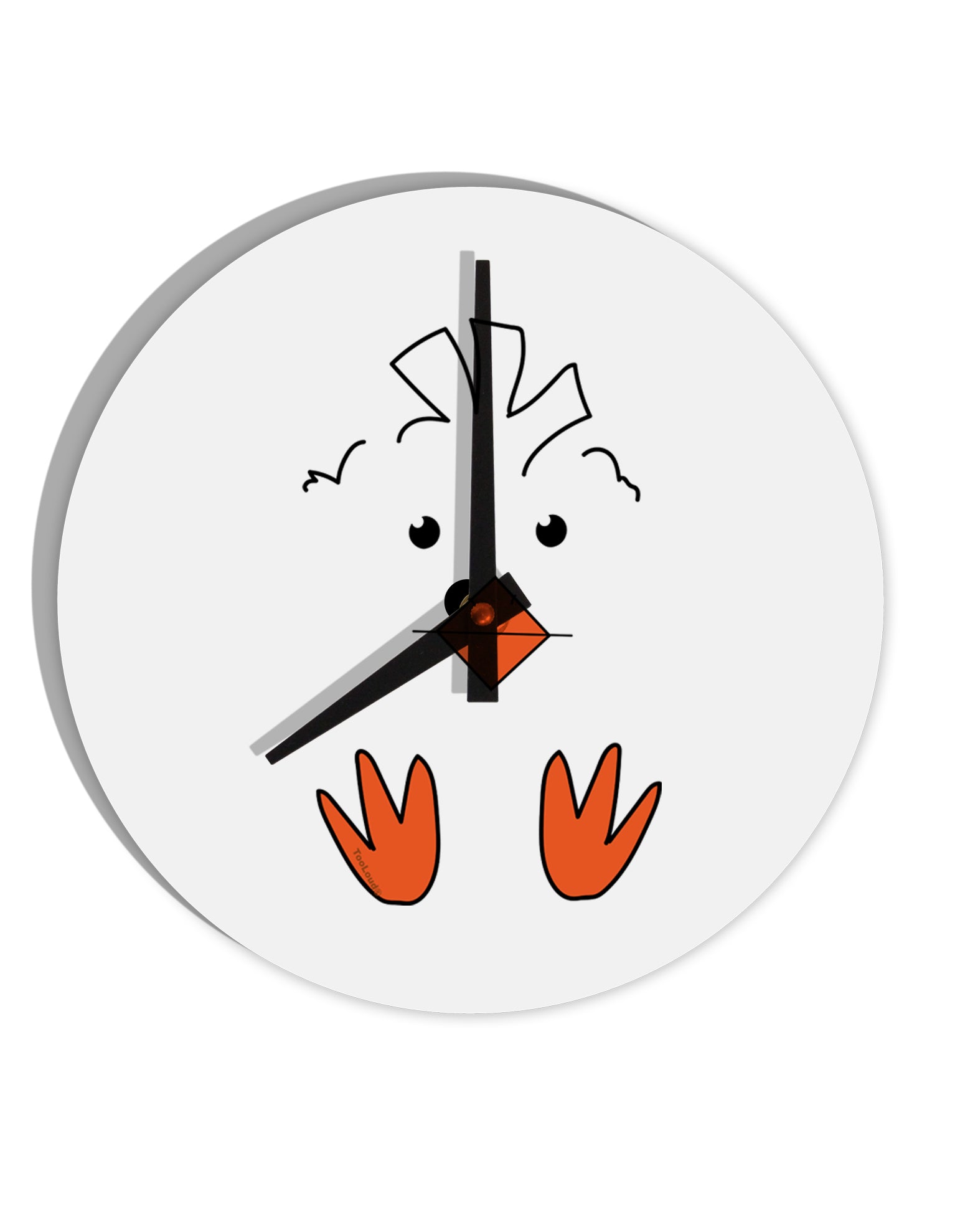 TooLoud Cute Easter Chick Face 10 Inch Round Wall Clock-Wall Clock-TooLoud-Davson Sales