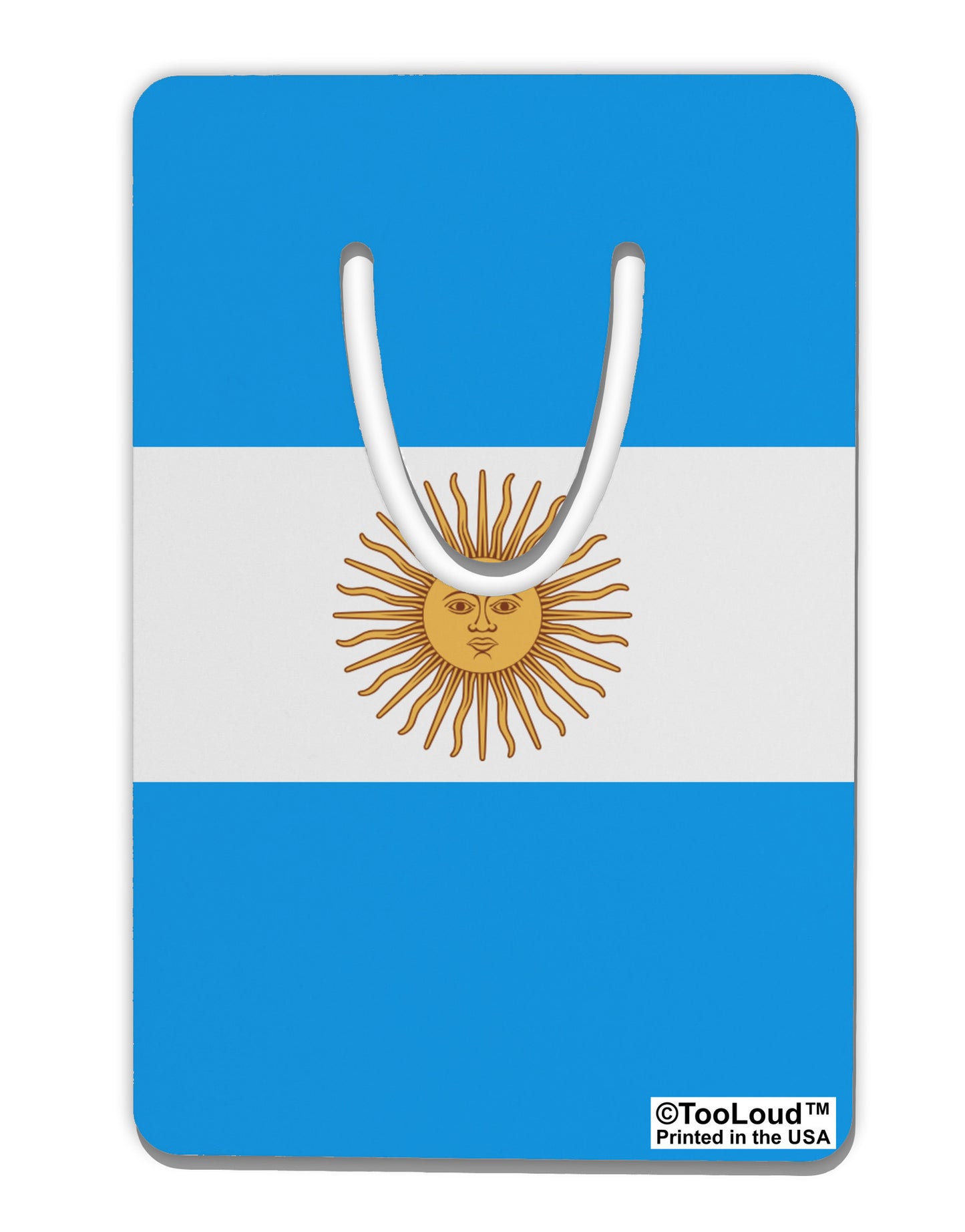 Argentina Flag AOP Aluminum Paper Clip Bookmark All Over Print-Bookmark-TooLoud-White-Davson Sales