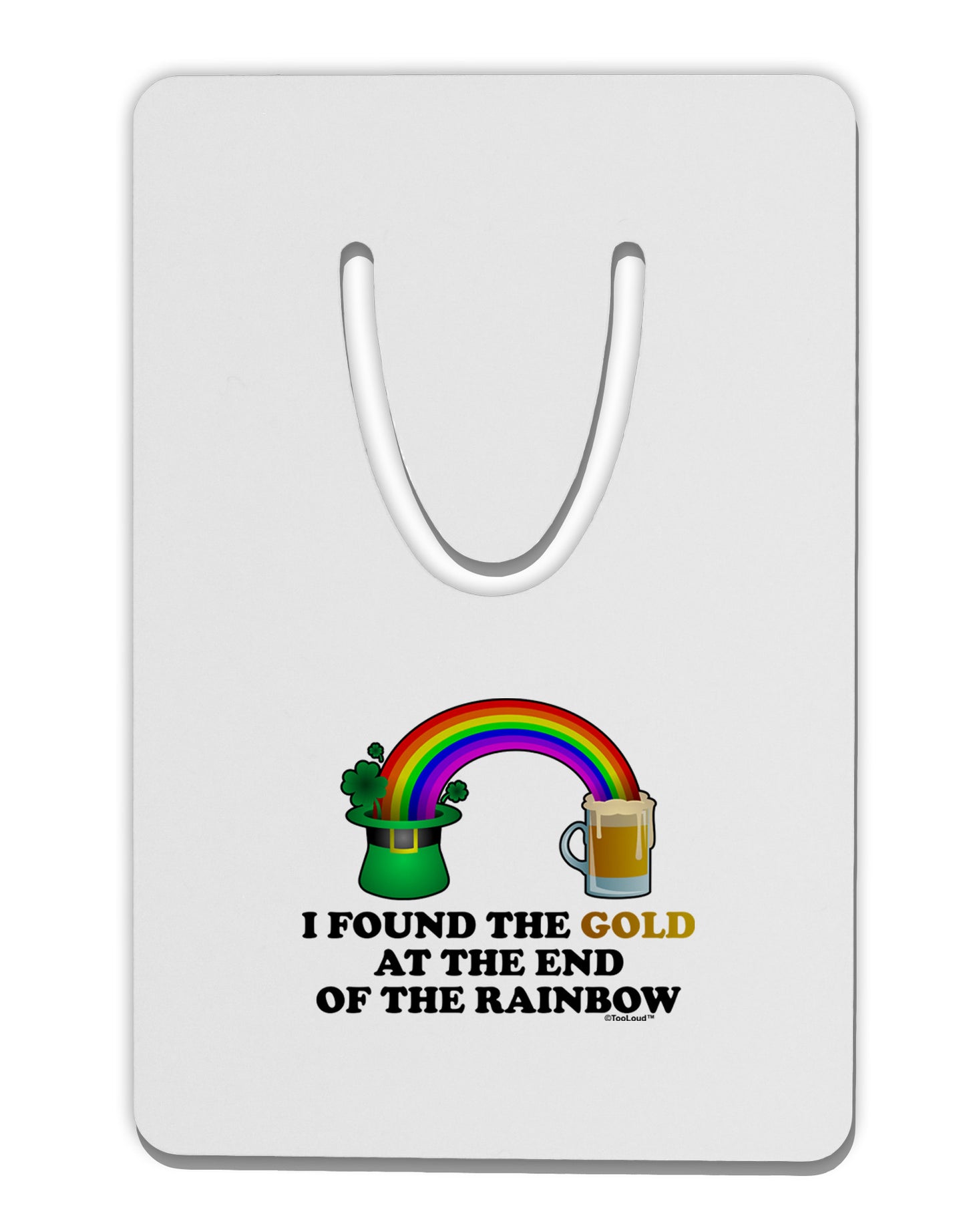 End Of The Rainbow Text Aluminum Paper Clip Bookmark-Bookmark-TooLoud-White-Davson Sales