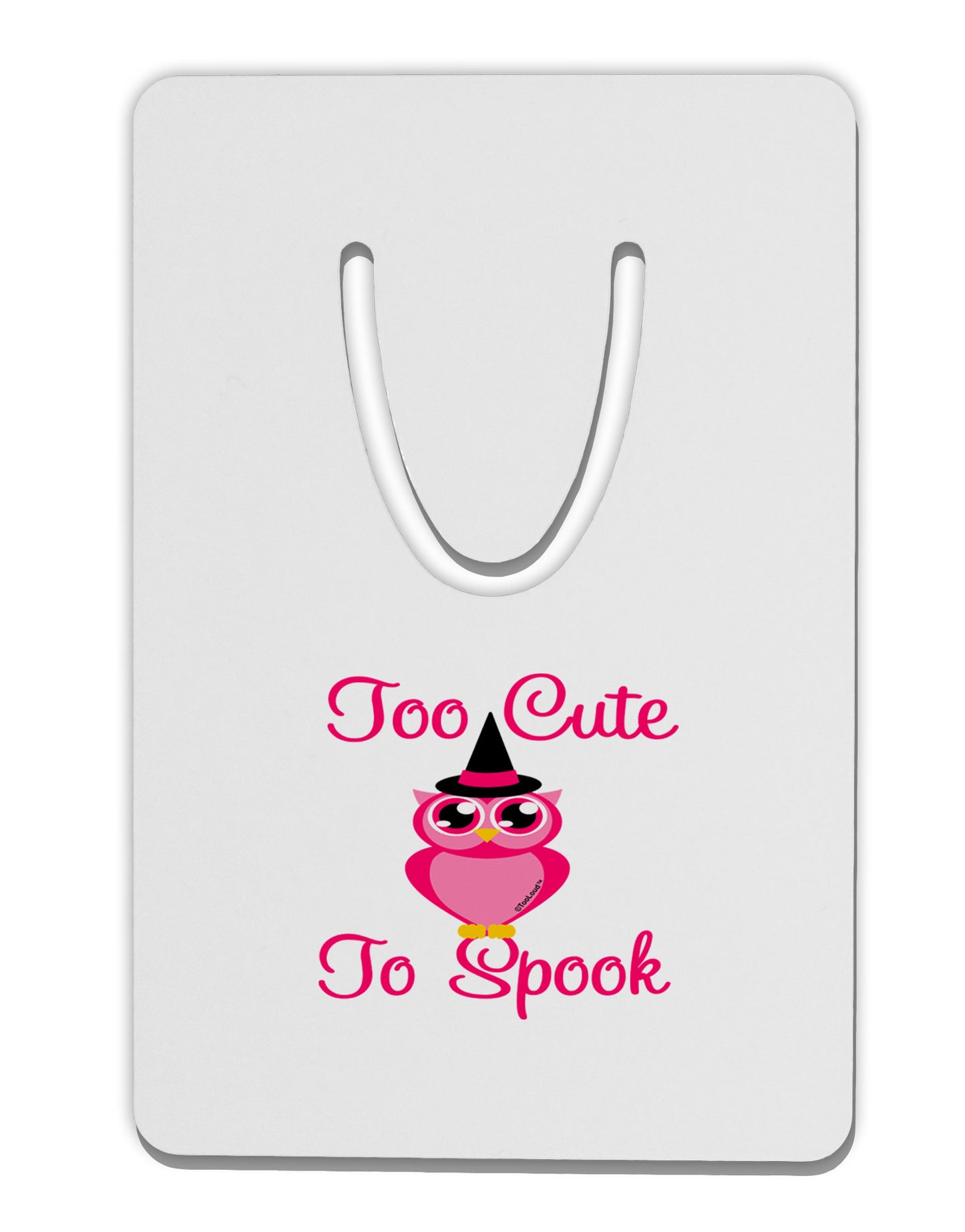 Owl Too Cute Pink Aluminum Paper Clip Bookmark-Bookmark-TooLoud-White-Davson Sales