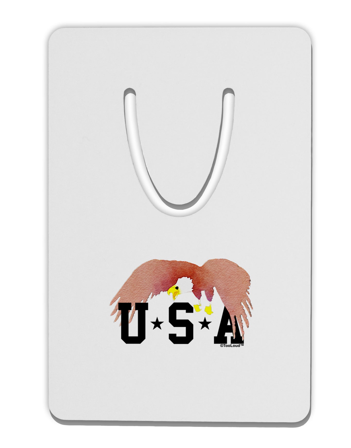 Bald Eagle USA Aluminum Paper Clip Bookmark by TooLoud-Bookmark-TooLoud-White-Davson Sales