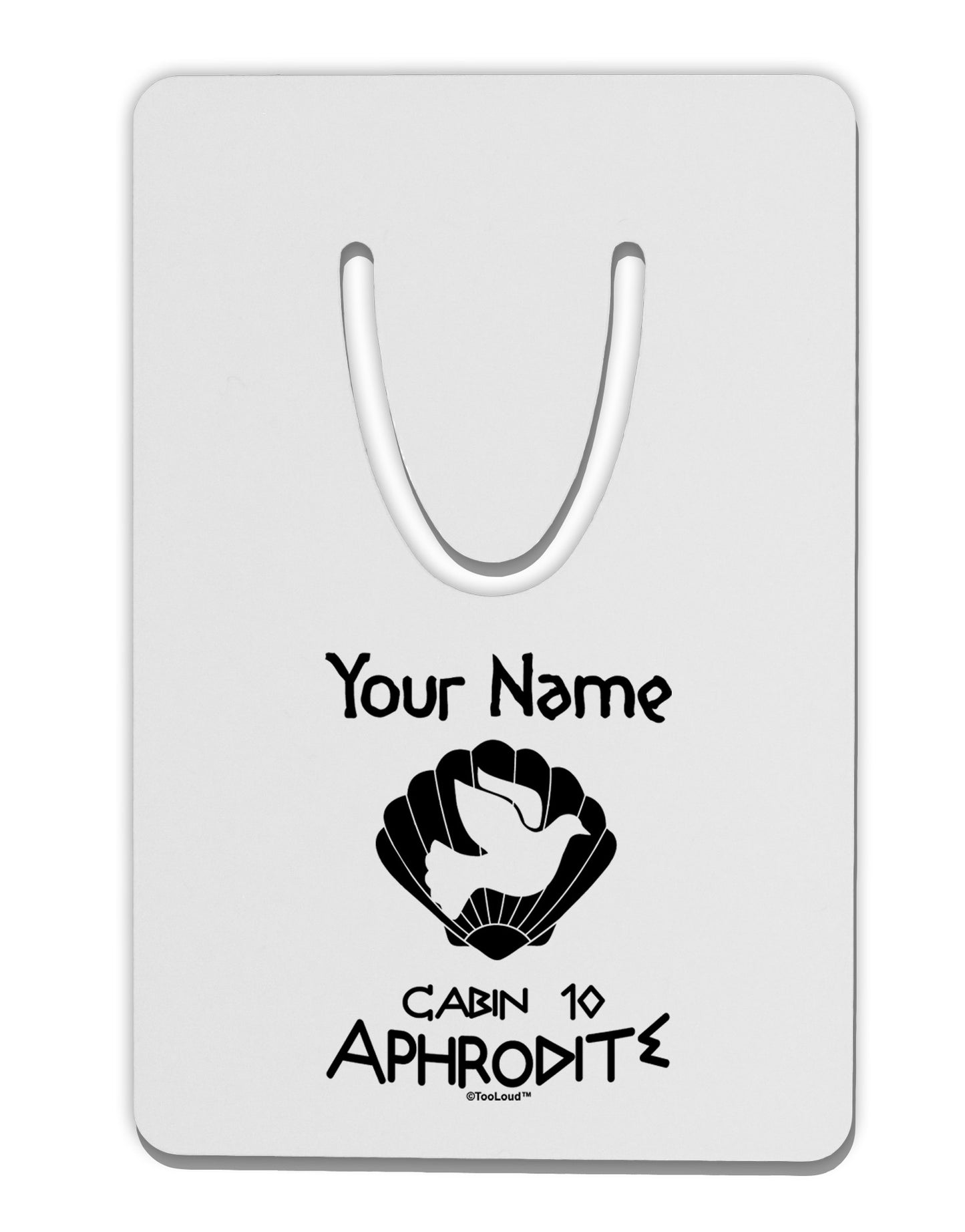 Personalized Cabin 10 Aphrodite Aluminum Paper Clip Bookmark-Bookmark-TooLoud-White-Davson Sales