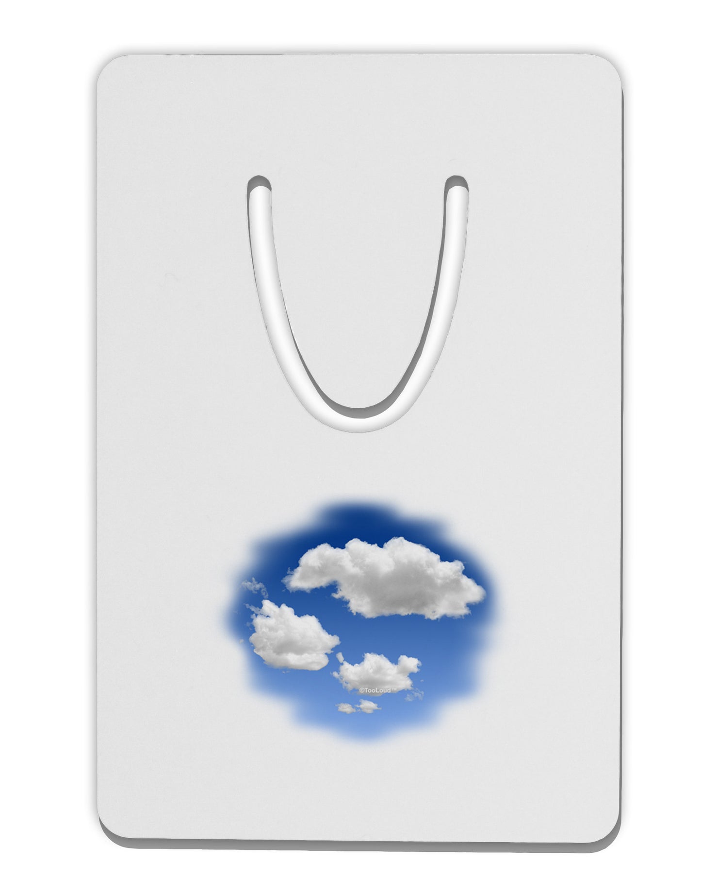 Blue Sky Puffy Clouds Aluminum Paper Clip Bookmark-Bookmark-TooLoud-White-Davson Sales