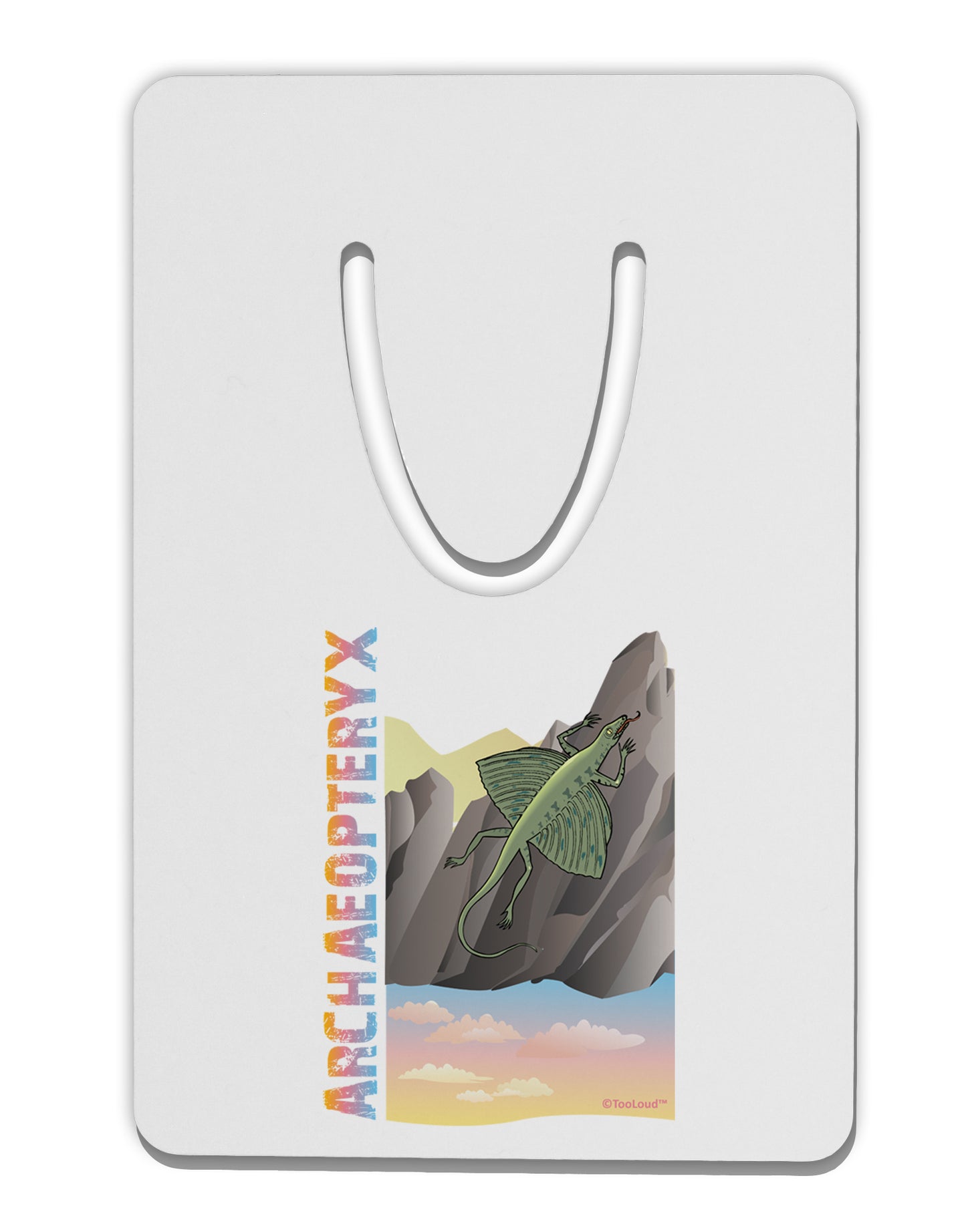 Archaopteryx - With Name Aluminum Paper Clip Bookmark by TooLoud-Bookmark-TooLoud-White-Davson Sales