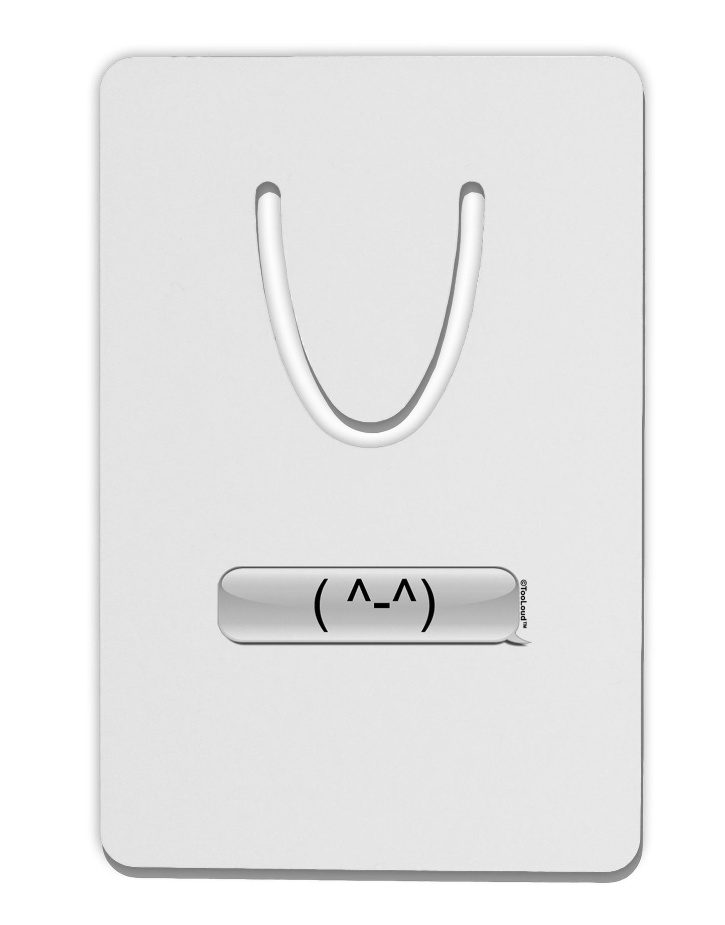 Happy FaceText Bubble Aluminum Paper Clip Bookmark-Bookmark-TooLoud-White-Davson Sales