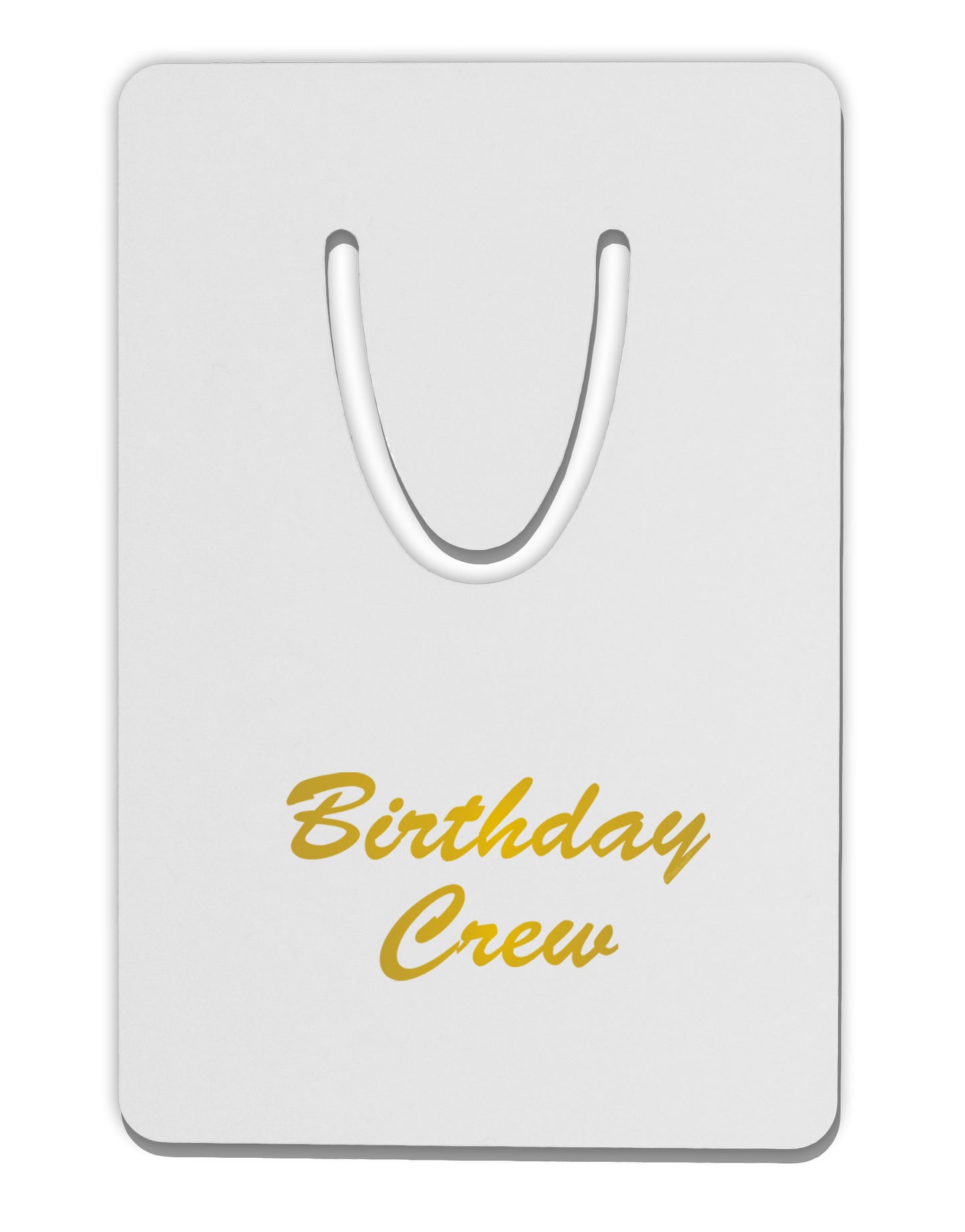 Birthday Crew Text Aluminum Paper Clip Bookmark by TooLoud-TooLoud-White-Davson Sales