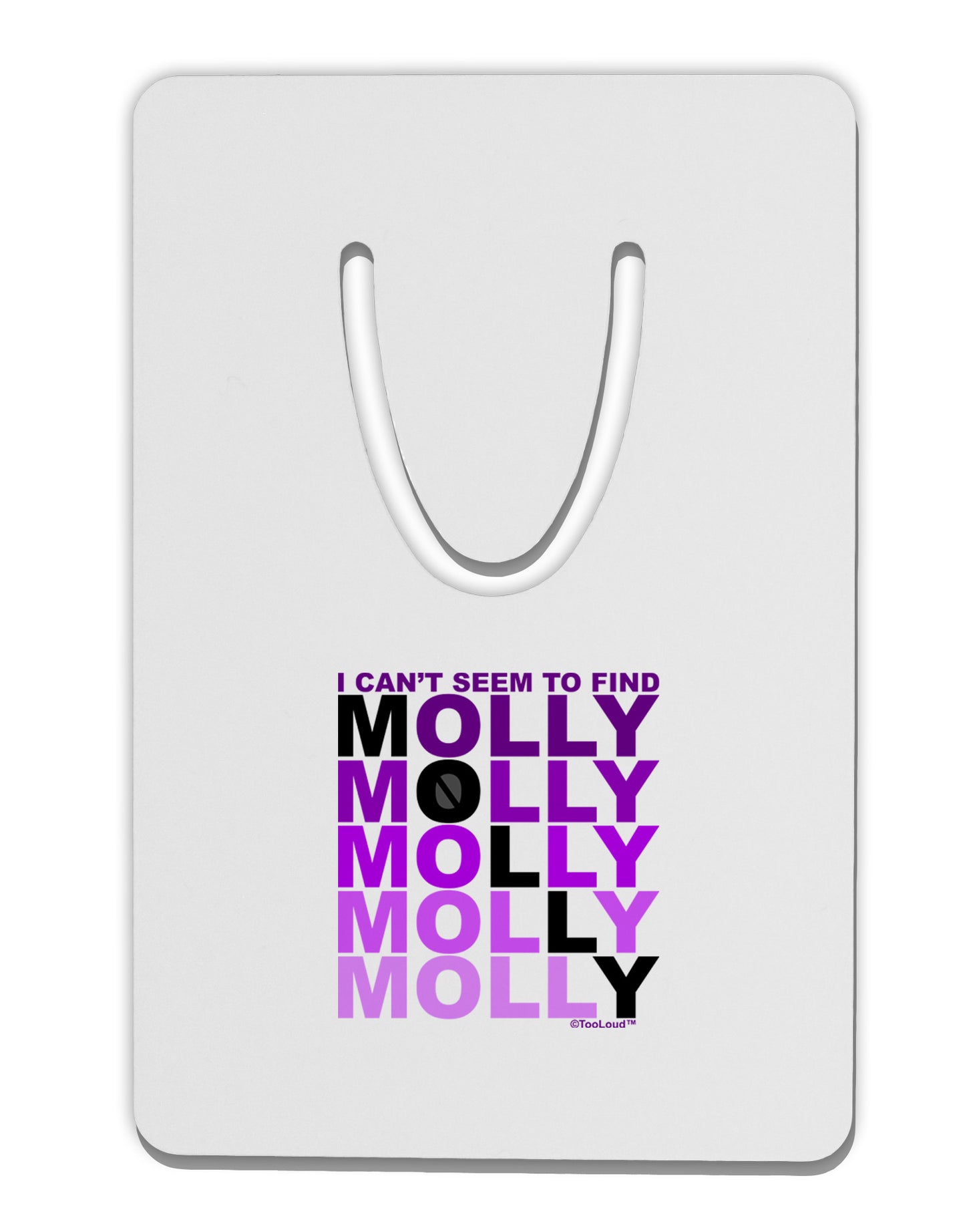 Find Molly Purple Aluminum Paper Clip Bookmark-Bookmark-TooLoud-White-Davson Sales