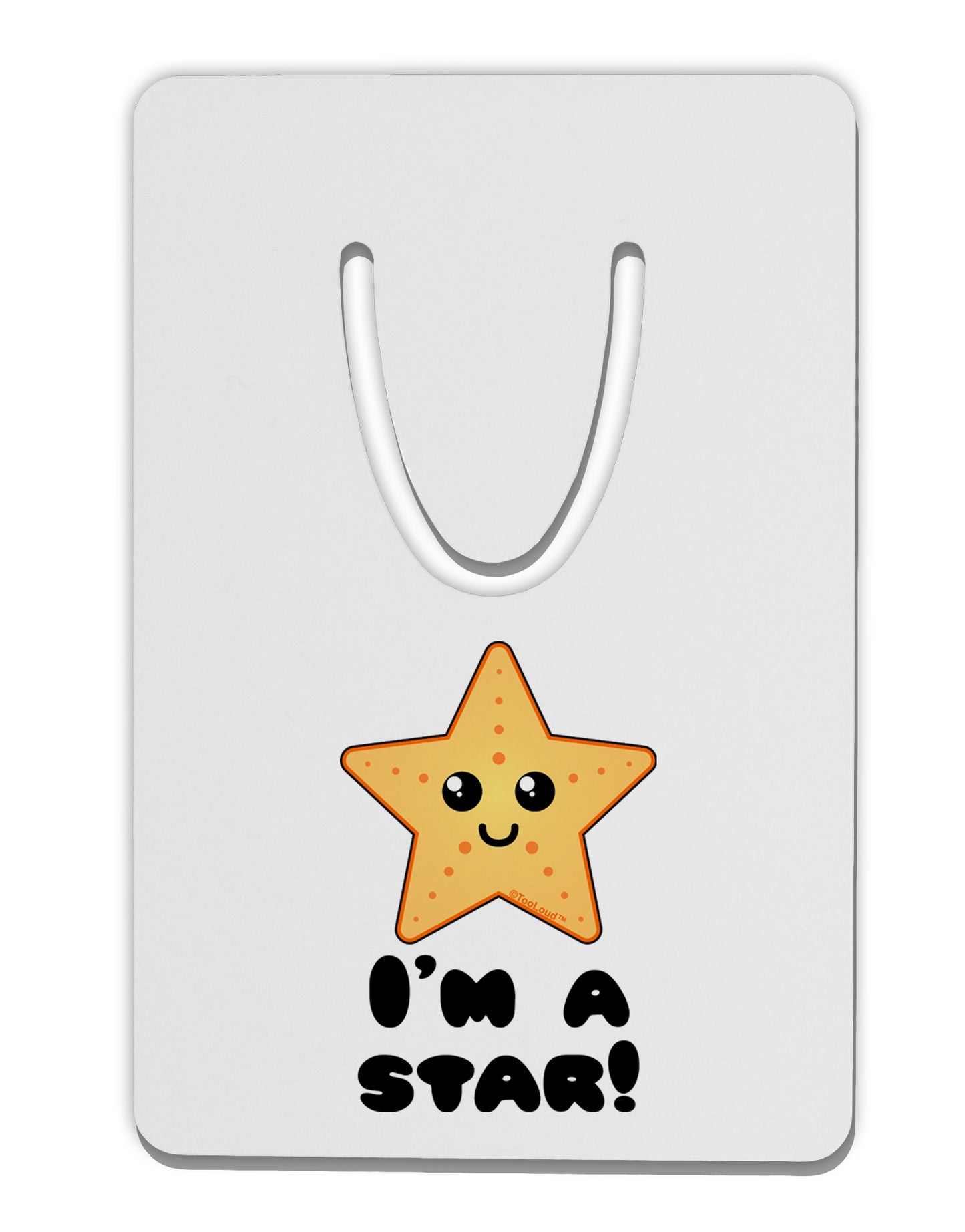 Cute Starfish - I am a Star Aluminum Paper Clip Bookmark by TooLoud-Bookmark-TooLoud-White-Davson Sales