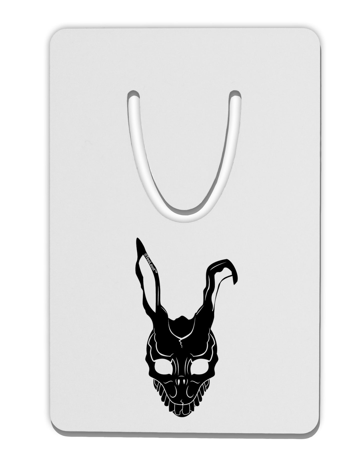 Scary Bunny Face Black Aluminum Paper Clip Bookmark-Bookmark-TooLoud-White-Davson Sales