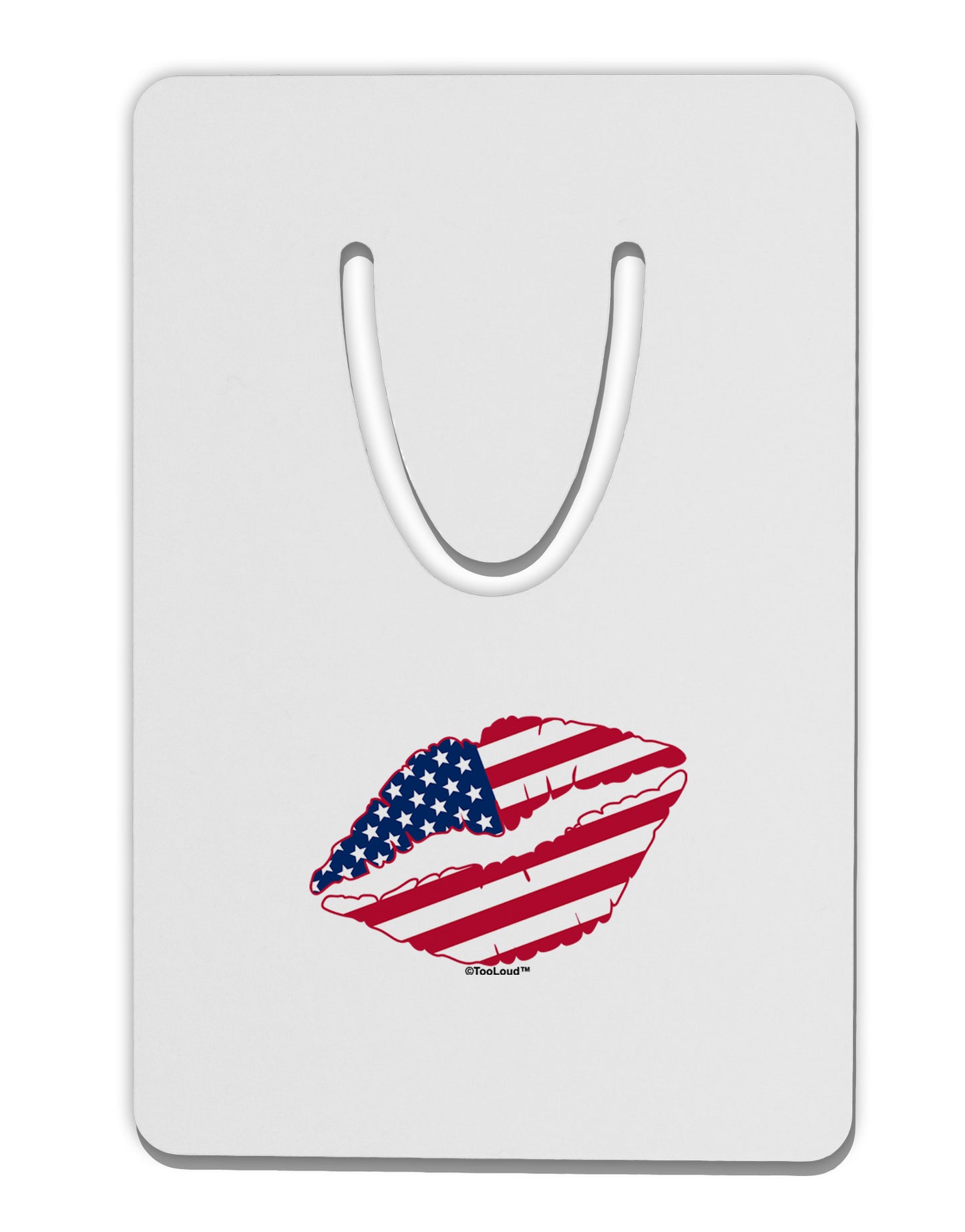 American Flag Lipstick Aluminum Paper Clip Bookmark by TooLoud-Bookmark-TooLoud-White-Davson Sales