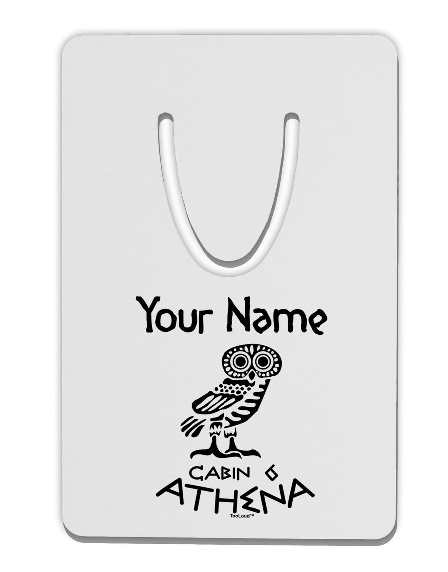 Personalized Cabin 6 Athena Aluminum Paper Clip Bookmark by TooLoud-Bookmark-TooLoud-White-Davson Sales