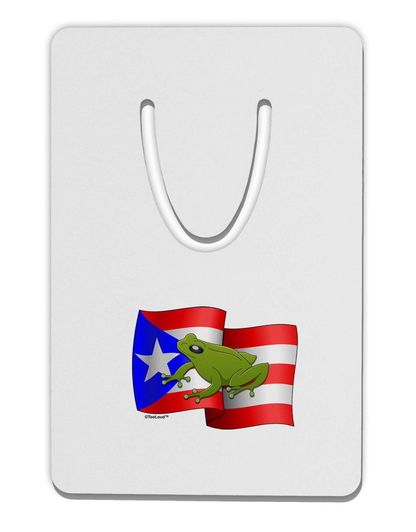 Puerto Rico Coqui Aluminum Paper Clip Bookmark-Bookmark-TooLoud-White-Davson Sales