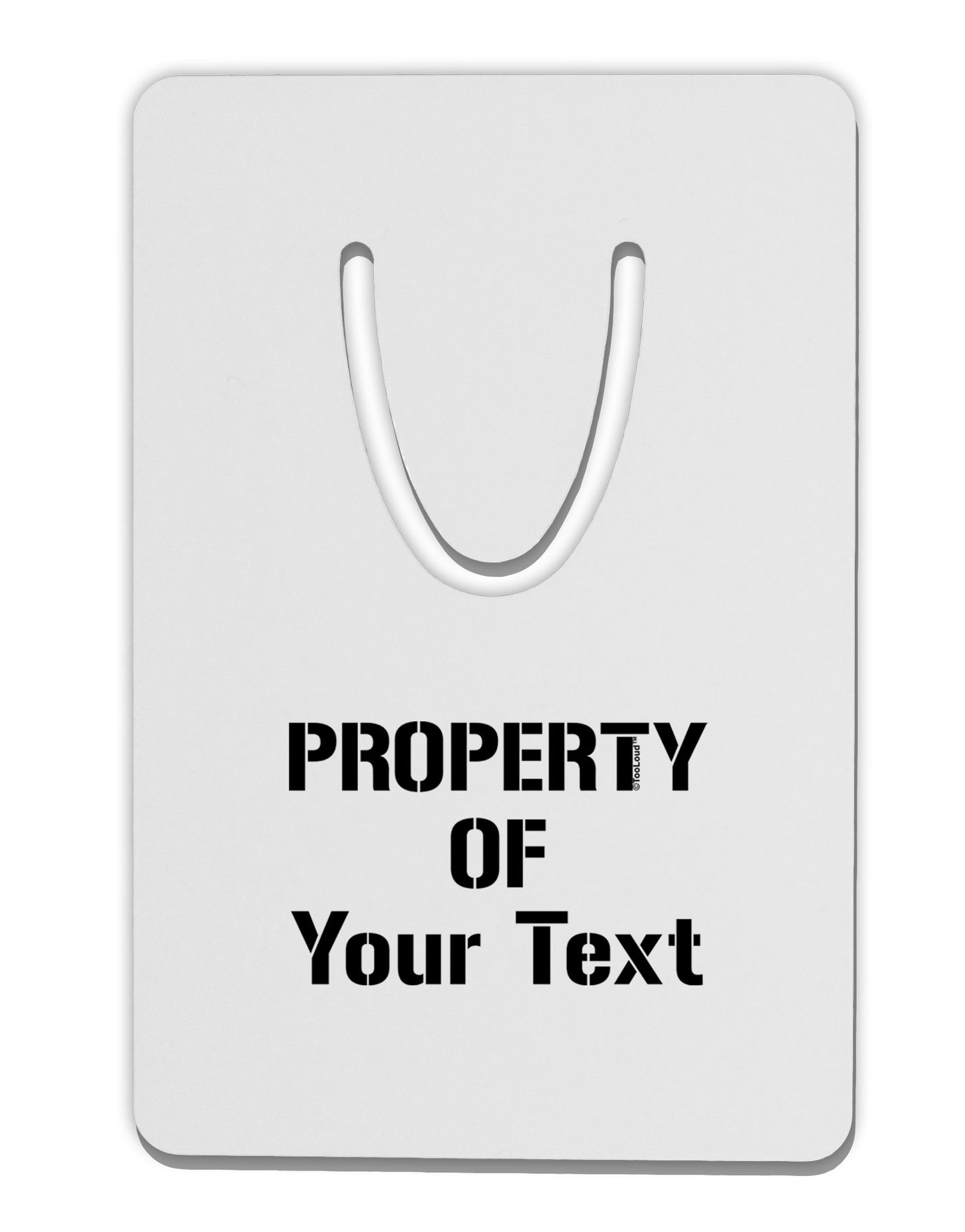 Personalized Property Of Aluminum Paper Clip Bookmark-Bookmark-TooLoud-White-Davson Sales