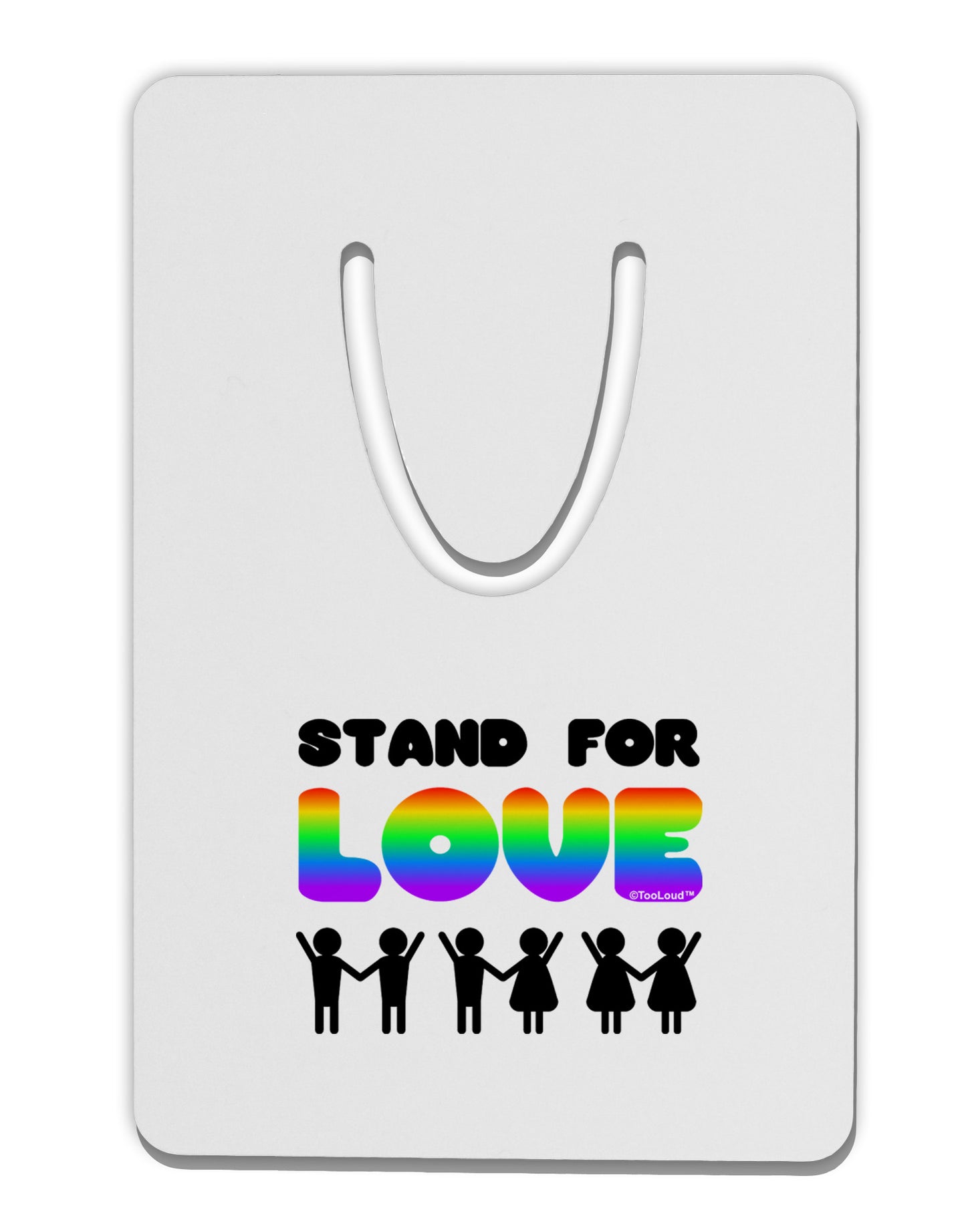 Stand For Love Rainbow Aluminum Paper Clip Bookmark-Bookmark-TooLoud-White-Davson Sales