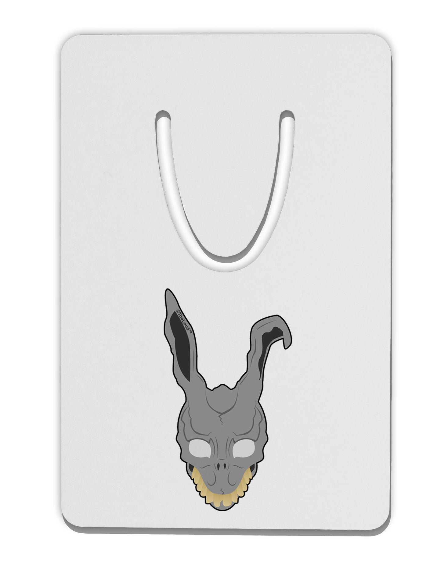Scary Bunny Face Aluminum Paper Clip Bookmark-Bookmark-TooLoud-White-Davson Sales