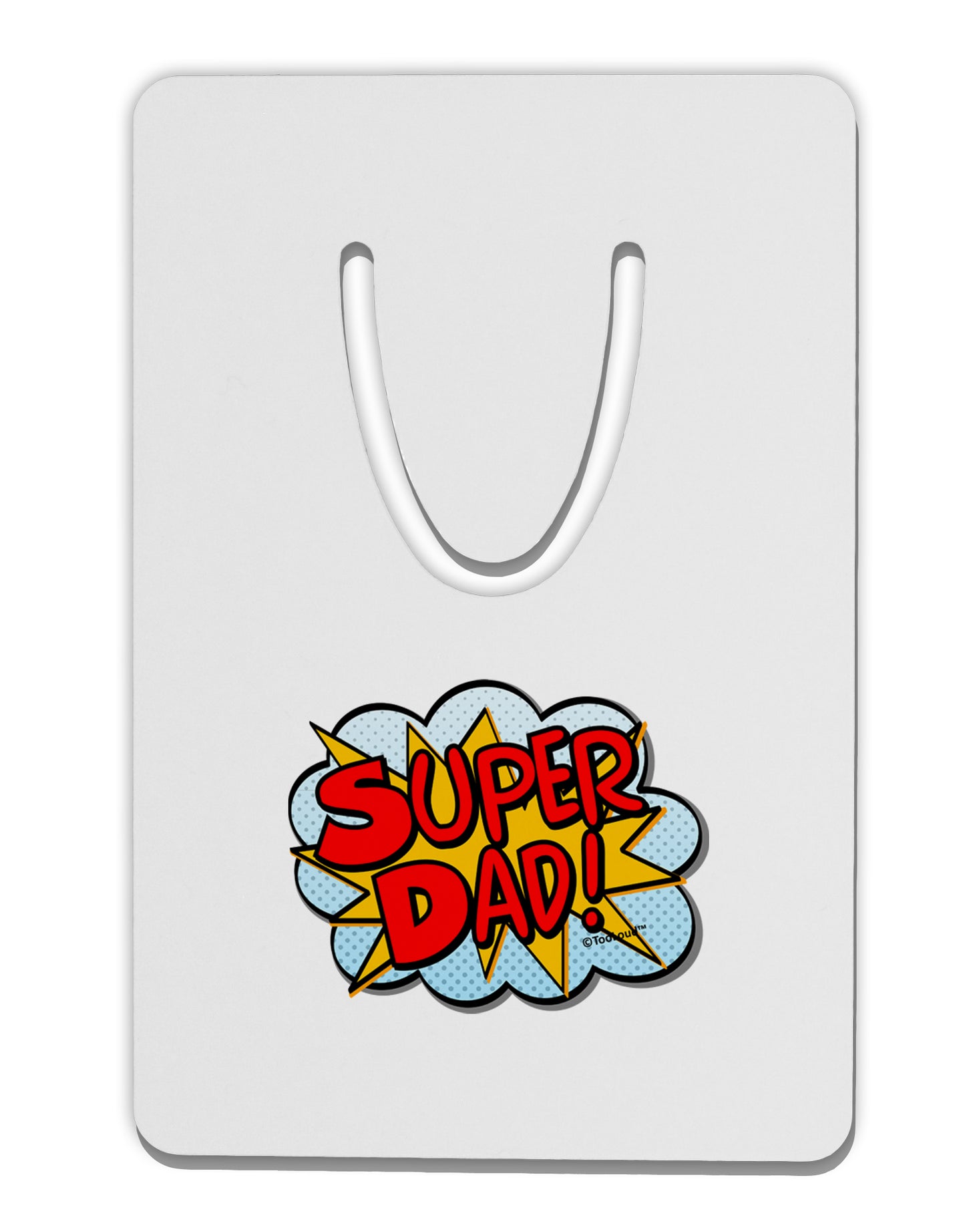 Super Dad - Superhero Comic Style Aluminum Paper Clip Bookmark by TooLoud-Bookmark-TooLoud-White-Davson Sales