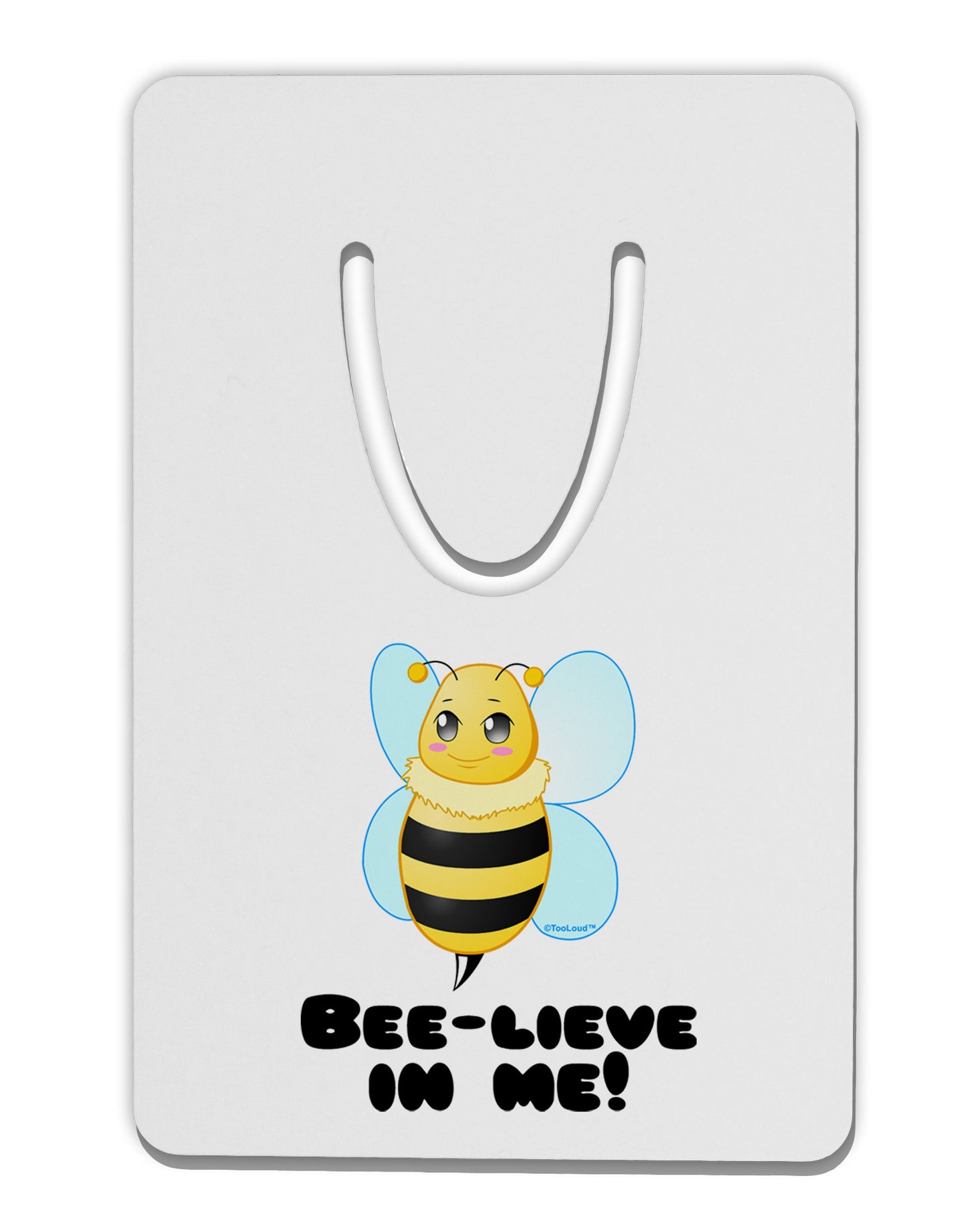 Bee-lieve In Me Aluminum Paper Clip Bookmark-Bookmark-TooLoud-White-Davson Sales