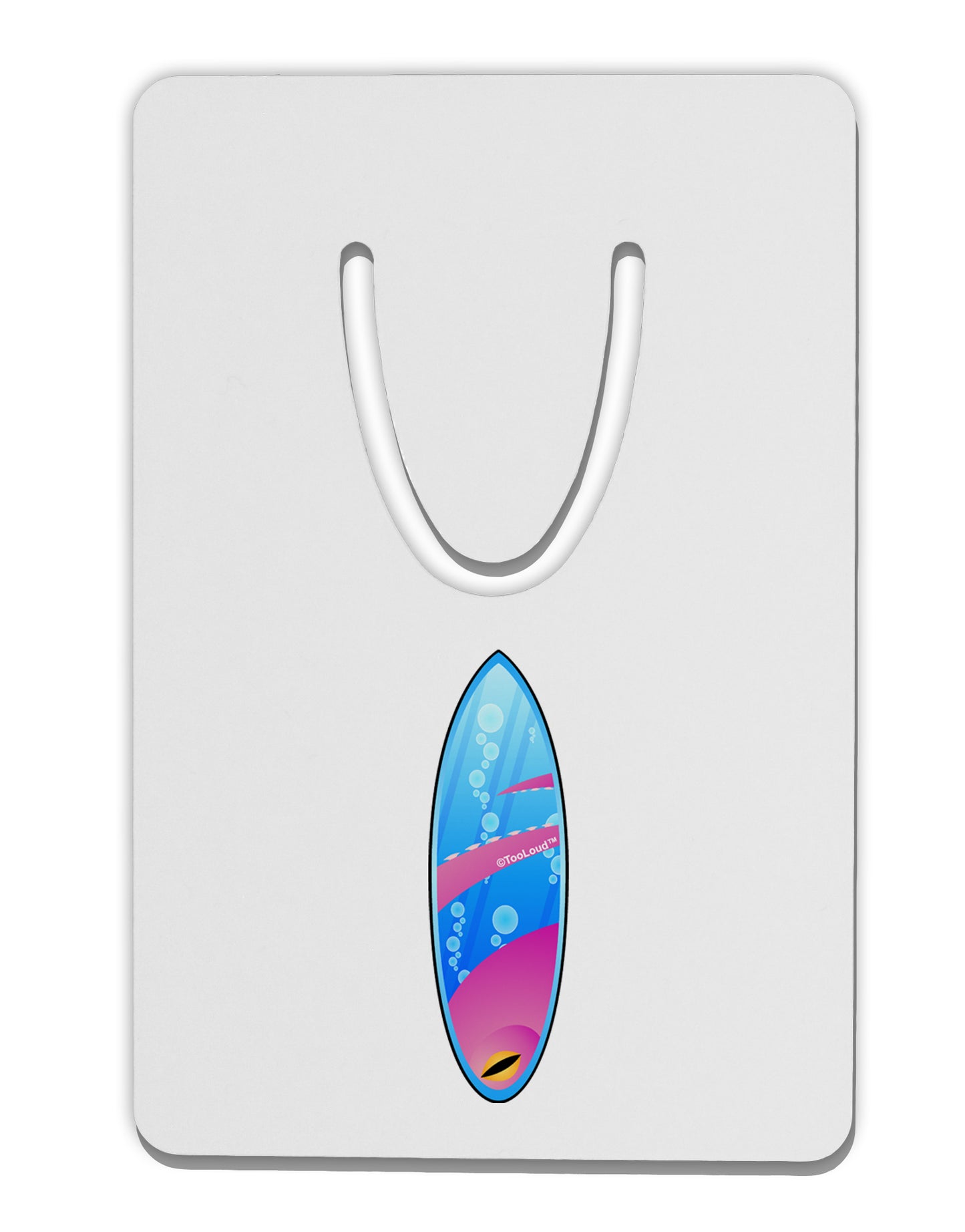 Octopus Surfboard Aluminum Paper Clip Bookmark by TooLoud-Bookmark-TooLoud-White-Davson Sales