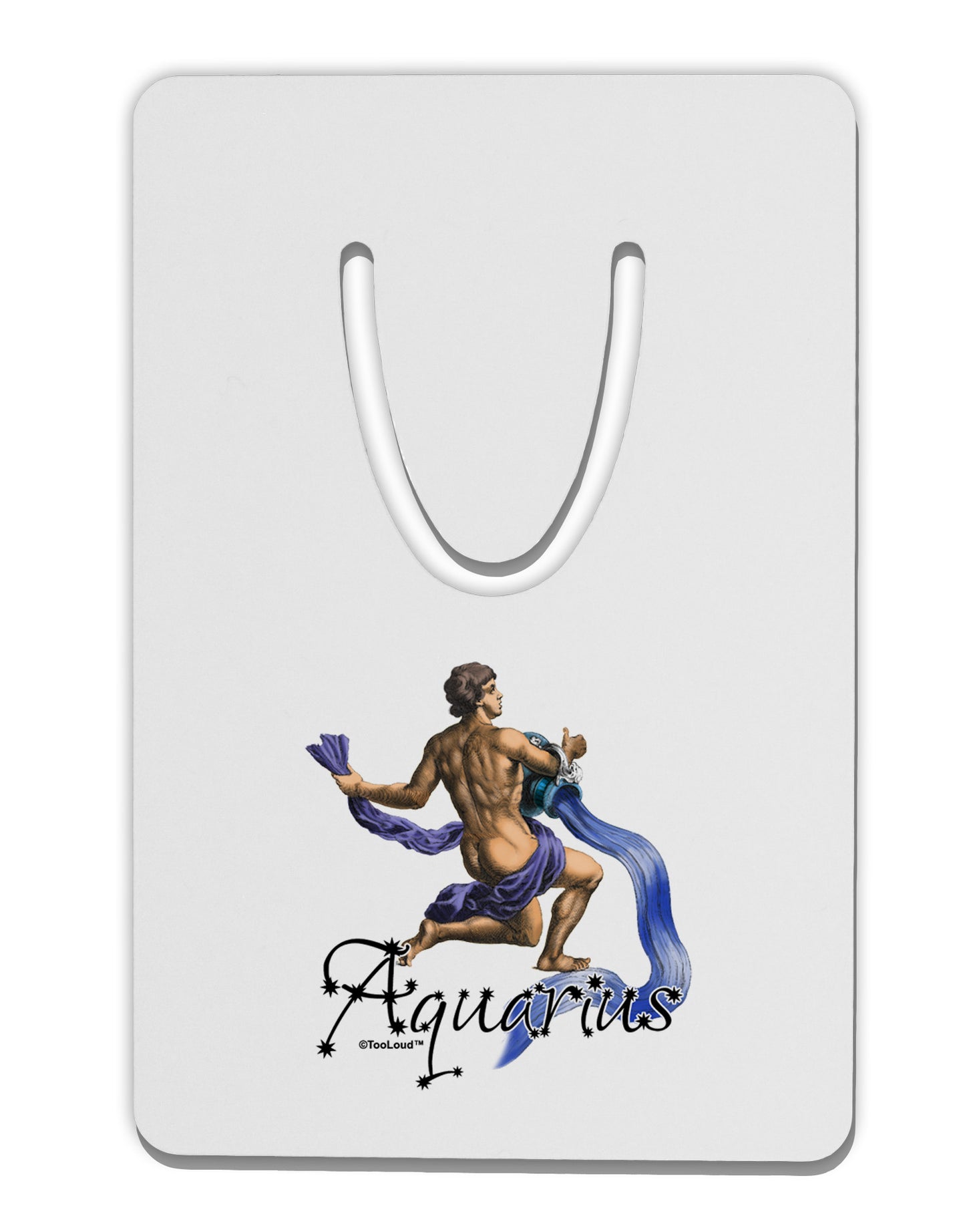 Aquarius Color Illustration Aluminum Paper Clip Bookmark-Bookmark-TooLoud-White-Davson Sales