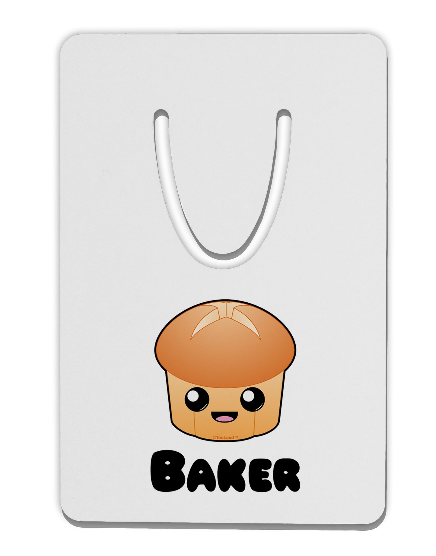 Baker Cute Roll Aluminum Paper Clip Bookmark-Bookmark-TooLoud-White-Davson Sales
