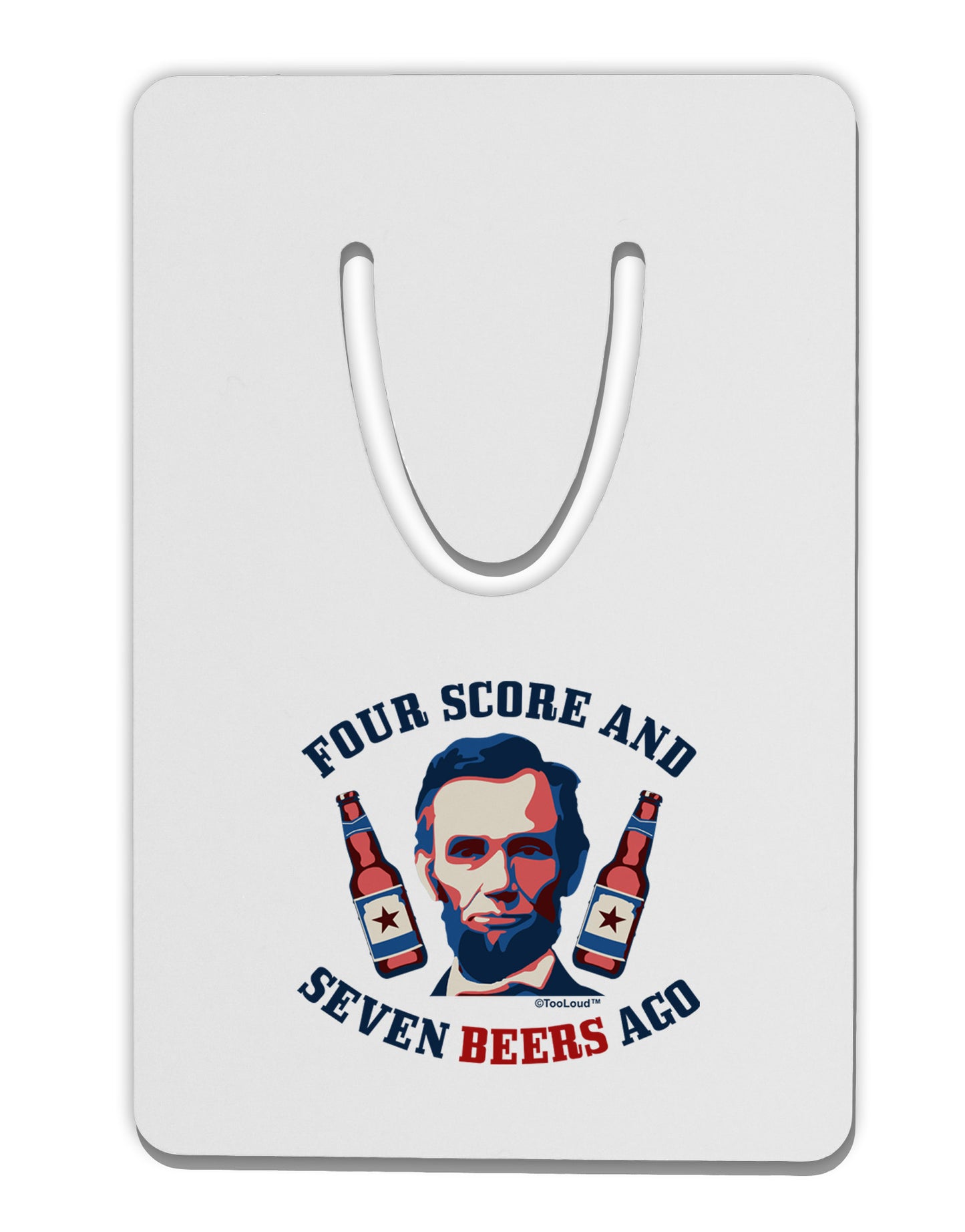 Seven Beers Ago - Lincoln Aluminum Paper Clip Bookmark-Bookmark-TooLoud-White-Davson Sales