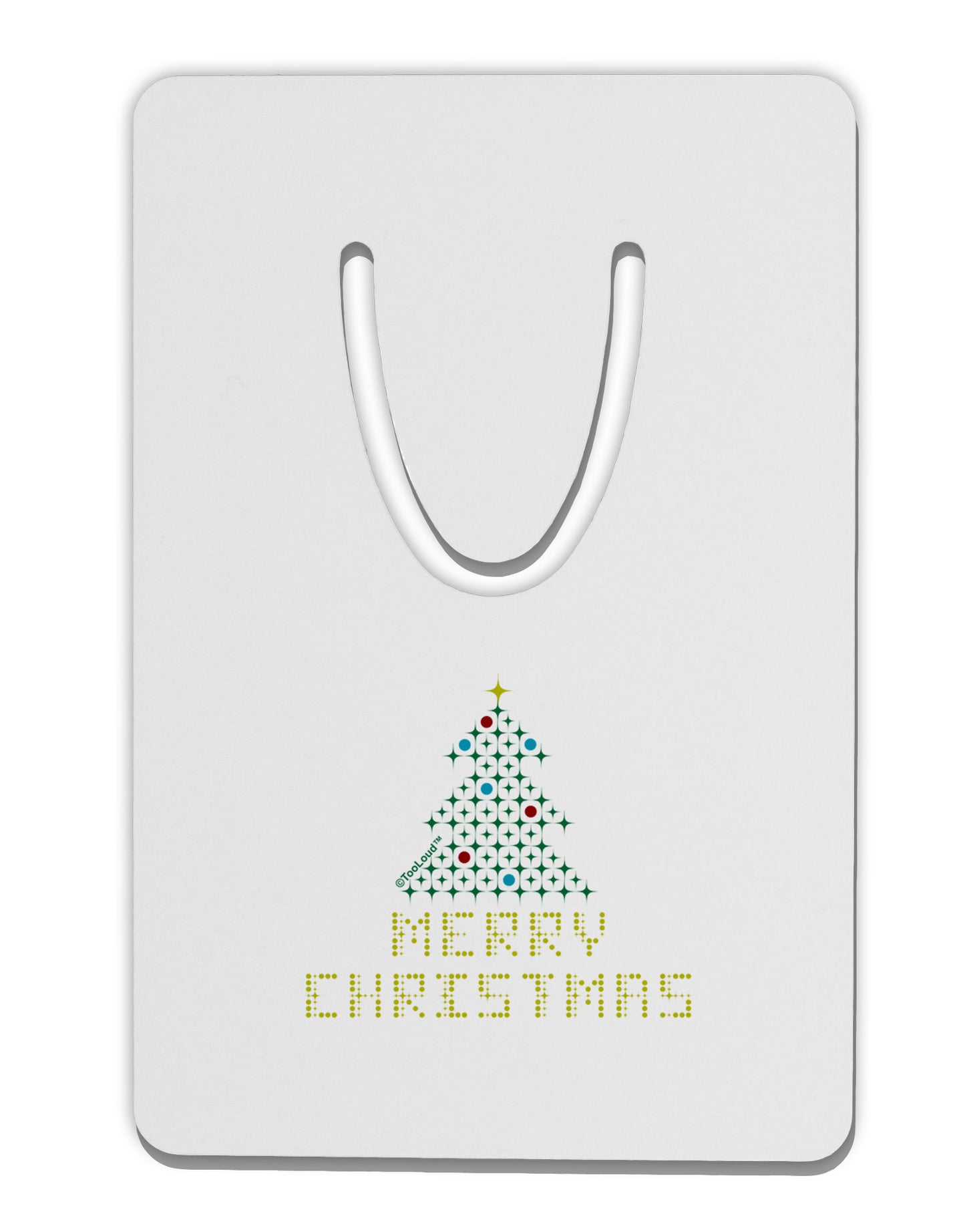 Merry Christmas Sparkles Aluminum Paper Clip Bookmark-Bookmark-TooLoud-White-Davson Sales