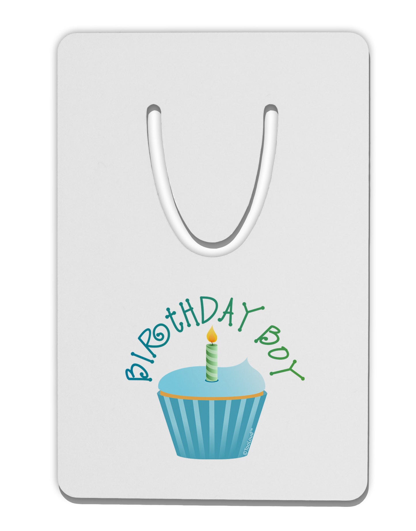 Birthday Boy - Candle Cupcake Aluminum Paper Clip Bookmark by TooLoud-Bookmark-TooLoud-White-Davson Sales