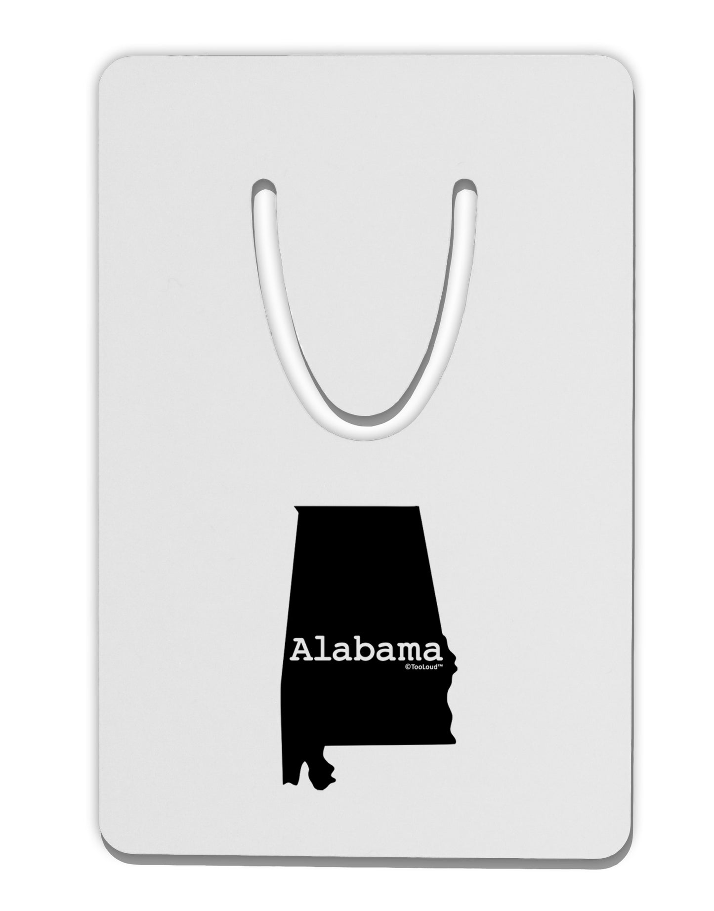 Alabama - United States Shape Aluminum Paper Clip Bookmark by TooLoud-Bookmark-TooLoud-White-Davson Sales