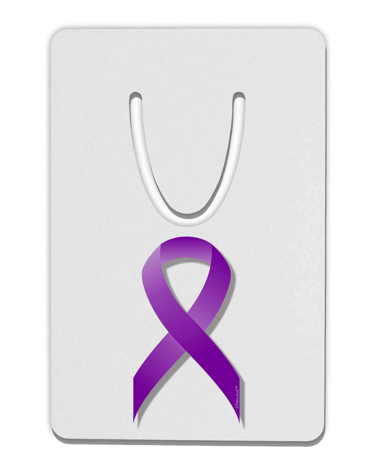 Epilepsy Awareness Ribbon - Purple Aluminum Paper Clip Bookmark-Bookmark-TooLoud-White-Davson Sales