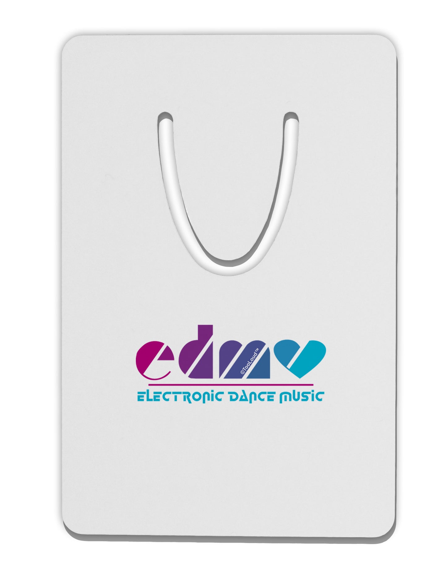 EDM Heart Aluminum Paper Clip Bookmark-Bookmark-TooLoud-White-Davson Sales