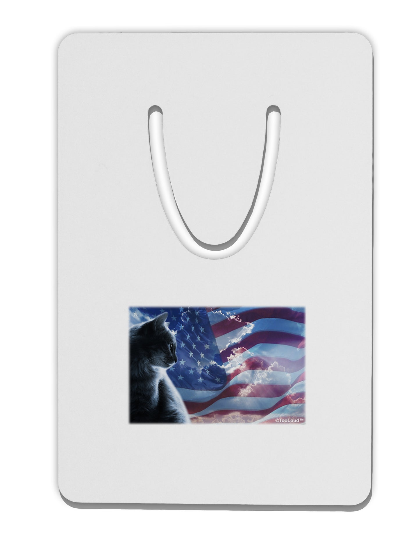 All American Cat Aluminum Paper Clip Bookmark by TooLoud-Bookmark-TooLoud-White-Davson Sales