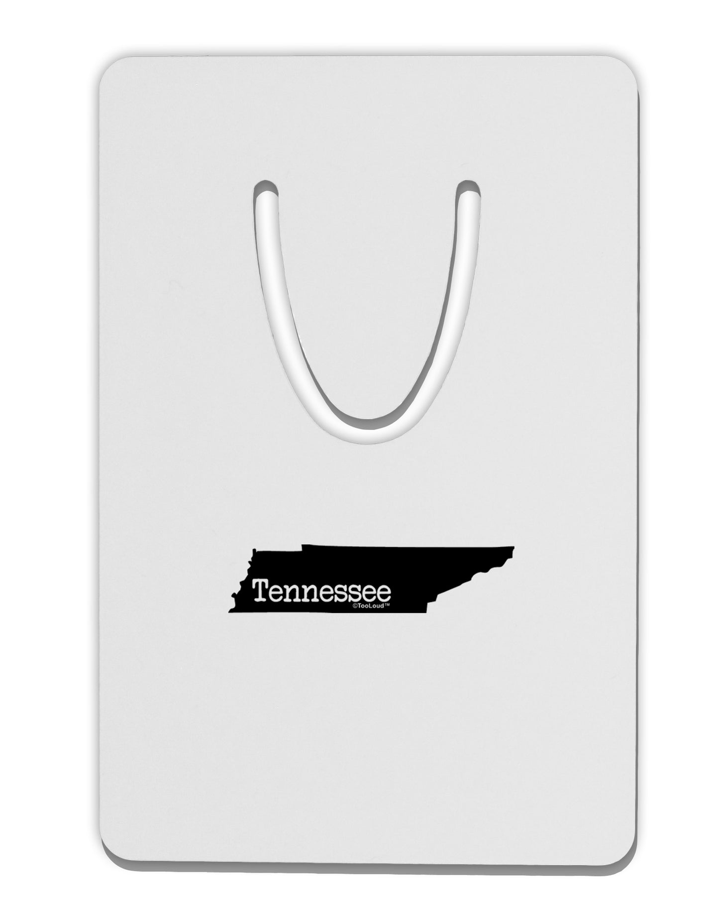 Tennessee - United States Shape Aluminum Paper Clip Bookmark by TooLoud-Bookmark-TooLoud-White-Davson Sales