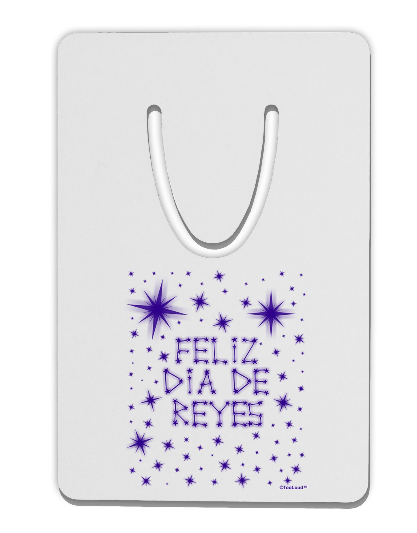 Feliz Dia de Reyes - Estrellas Brillantes Aluminum Paper Clip Bookmark by TooLoud-Bookmark-TooLoud-White-Davson Sales