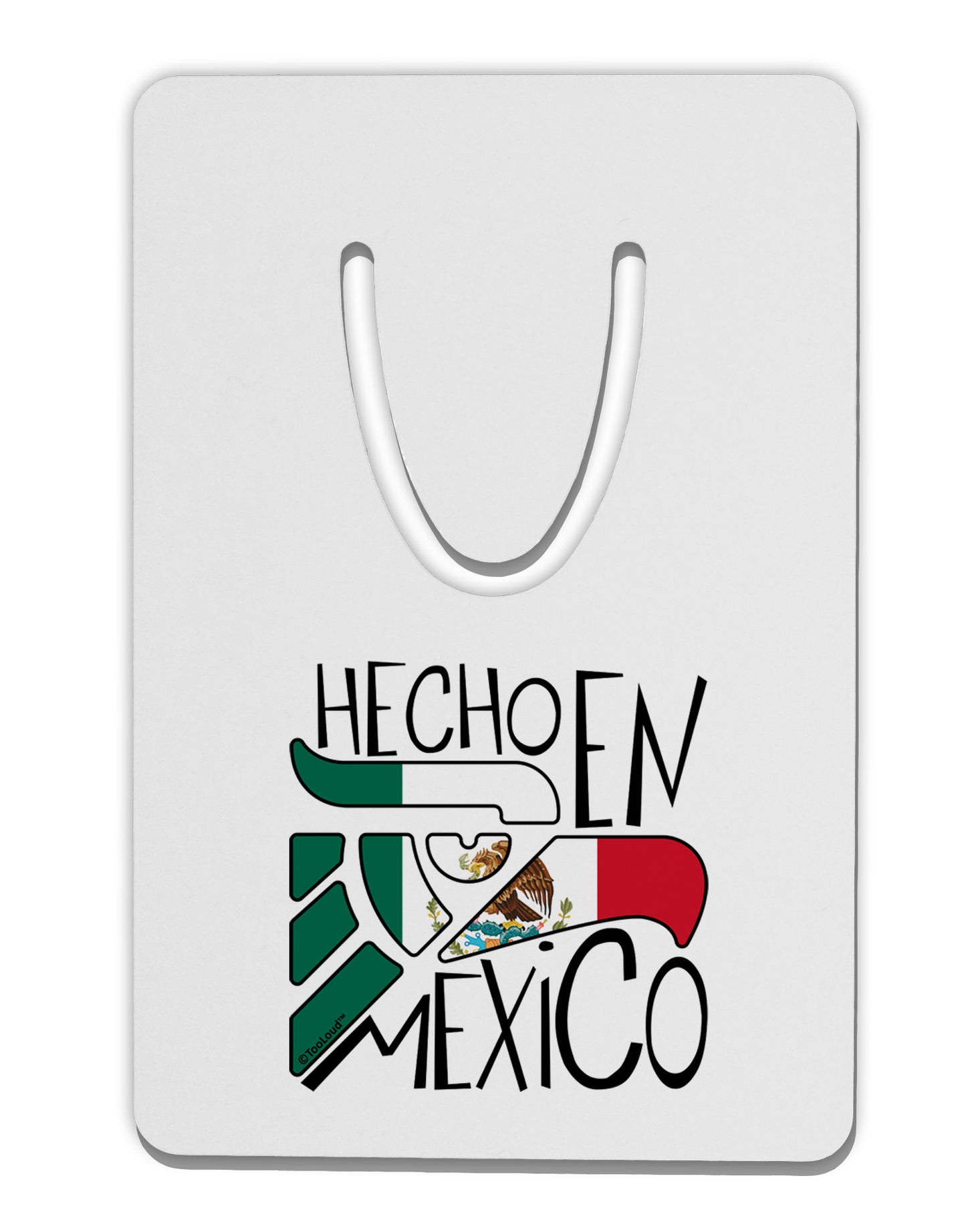 Hecho en Mexico Design - Mexican Flag Aluminum Paper Clip Bookmark by TooLoud-Bookmark-TooLoud-White-Davson Sales
