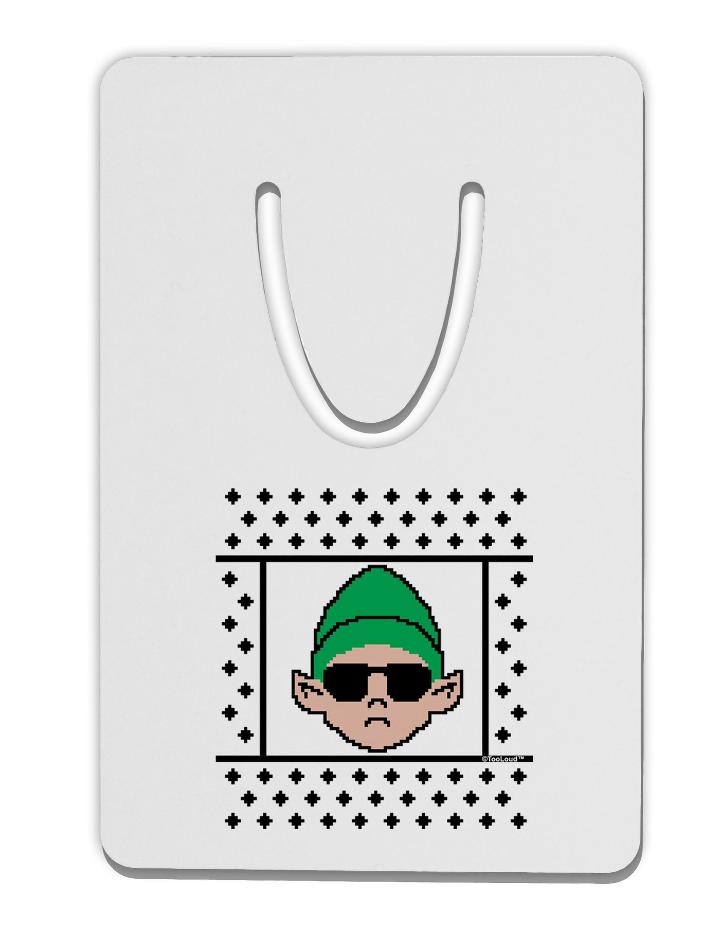 Cool Elf Christmas Sweater Aluminum Paper Clip Bookmark-Bookmark-TooLoud-White-Davson Sales