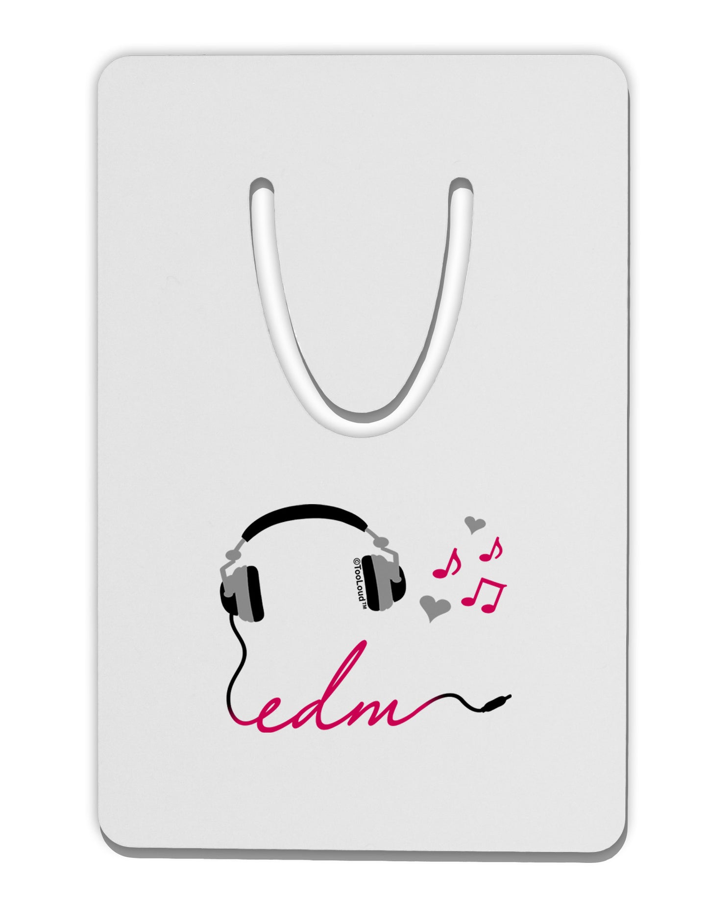 EDM Cord Pink Aluminum Paper Clip Bookmark-Bookmark-TooLoud-White-Davson Sales