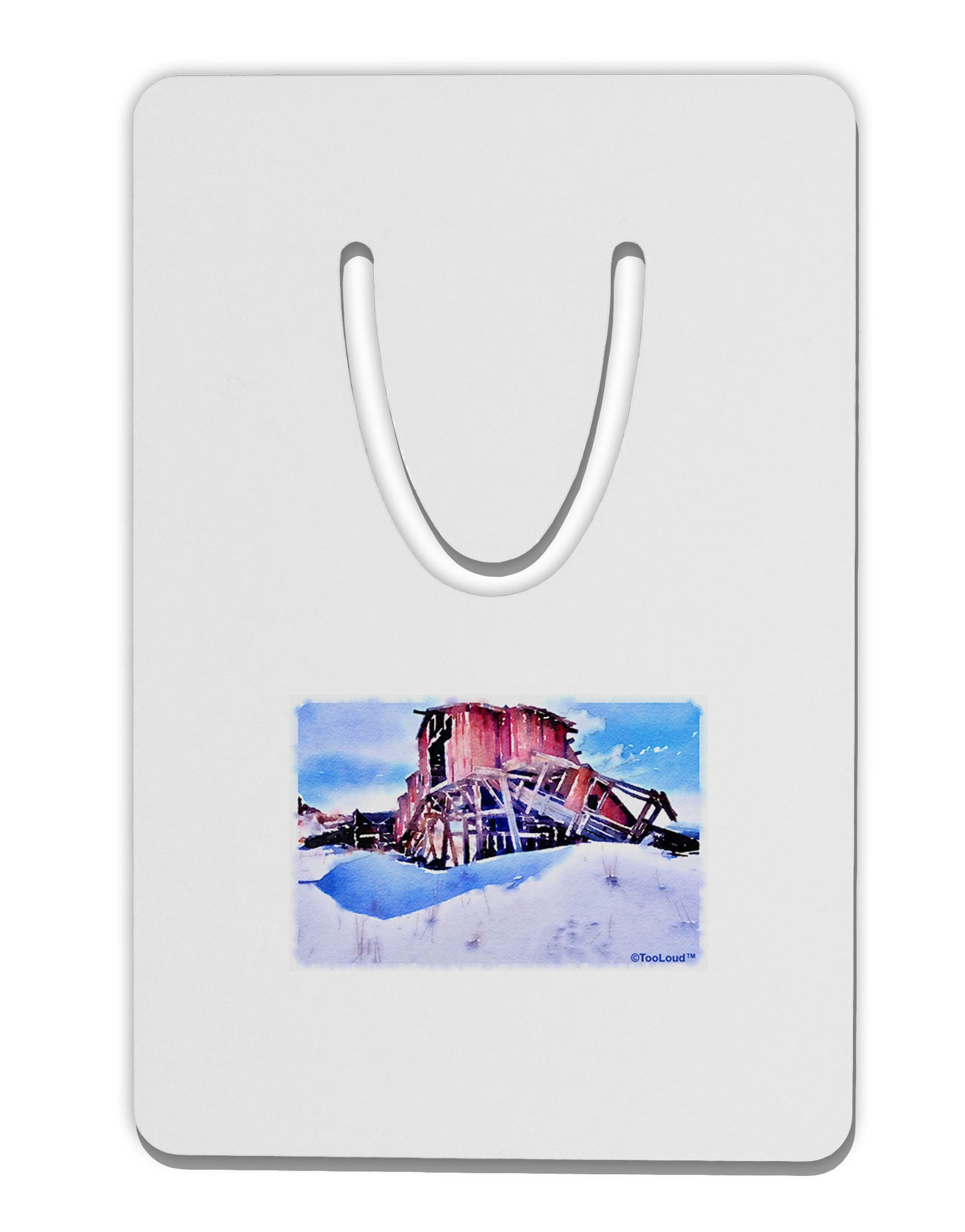 Victor Mines Colorado Watercolor Aluminum Paper Clip Bookmark-Bookmark-TooLoud-White-Davson Sales