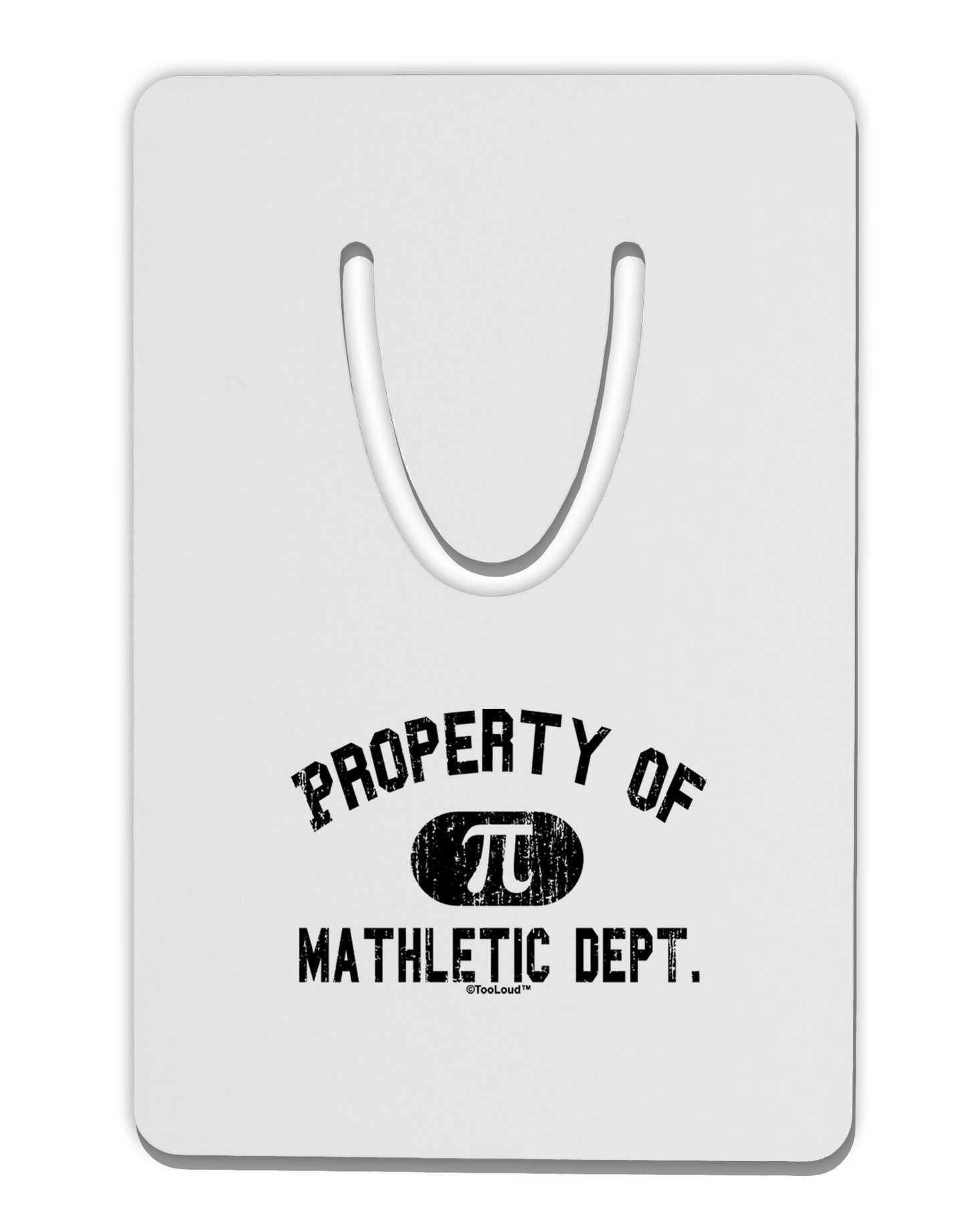 Mathletic Department Distressed Aluminum Paper Clip Bookmark by TooLoud-Bookmark-TooLoud-White-Davson Sales