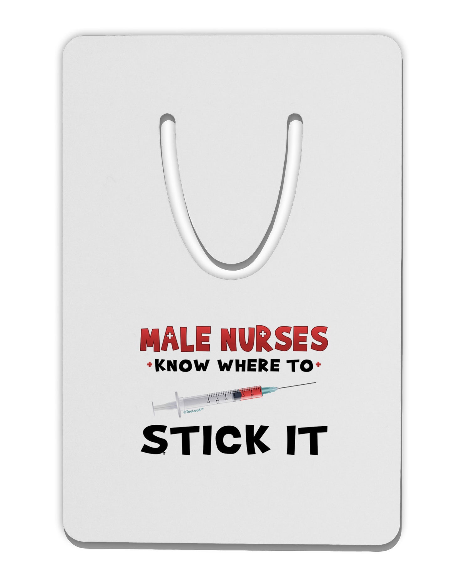 Male Nurses - Stick It Aluminum Paper Clip Bookmark-Bookmark-TooLoud-White-Davson Sales