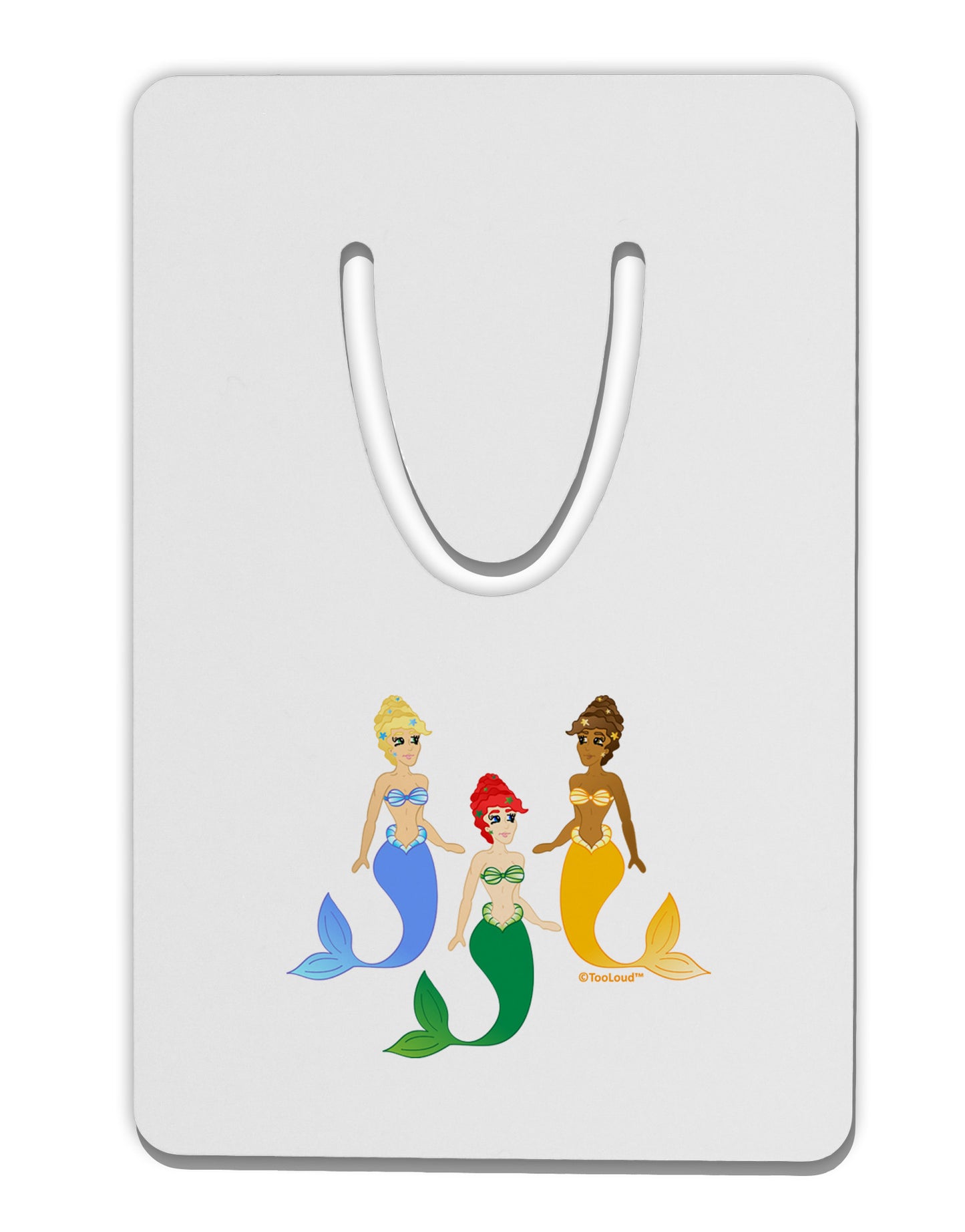 Three Mermaids Aluminum Paper Clip Bookmark-Bookmark-TooLoud-White-Davson Sales
