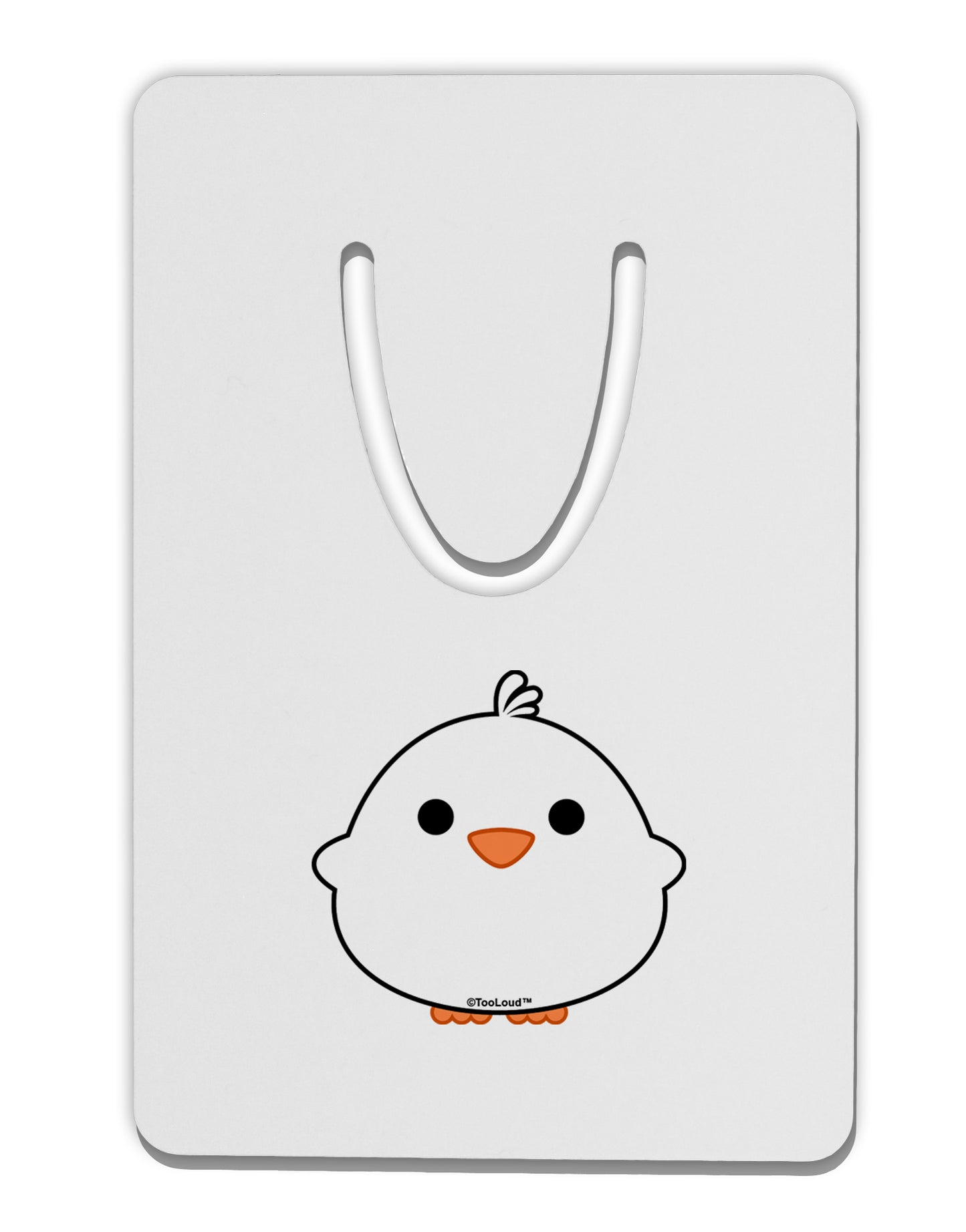 Cute Little Chick - White Aluminum Paper Clip Bookmark by TooLoud-Bookmark-TooLoud-White-Davson Sales
