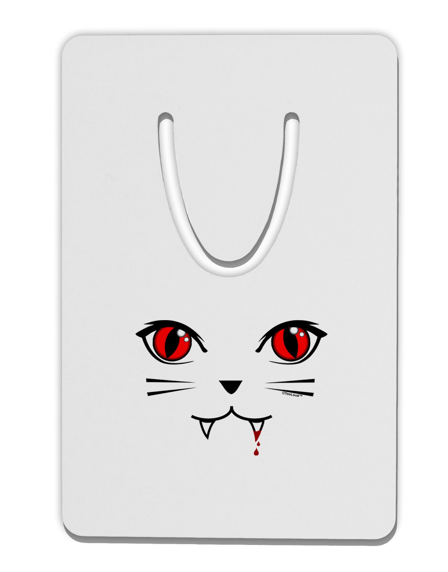 Vamp Kitty Aluminum Paper Clip Bookmark-Bookmark-TooLoud-White-Davson Sales